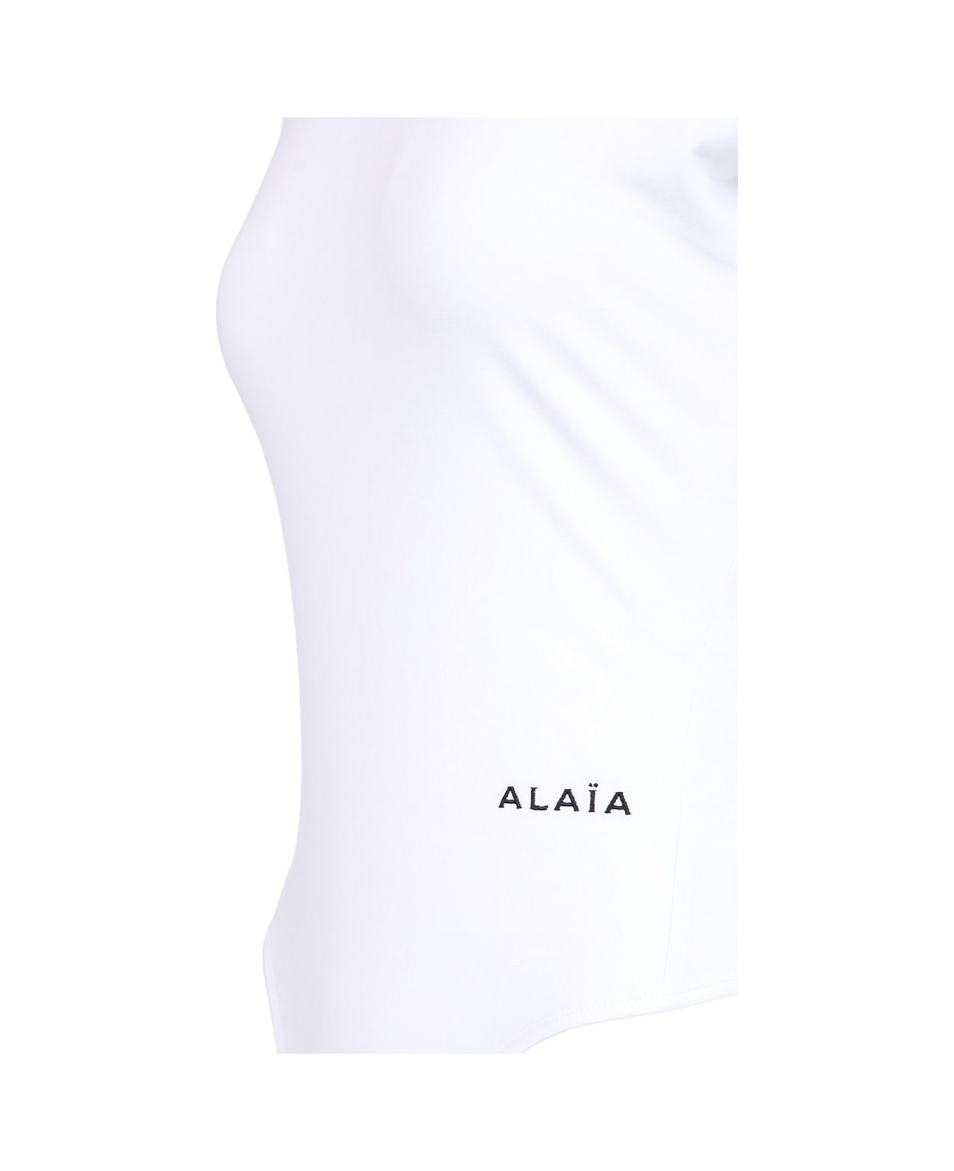 Alaia Short Sleeves Bodysuit - White