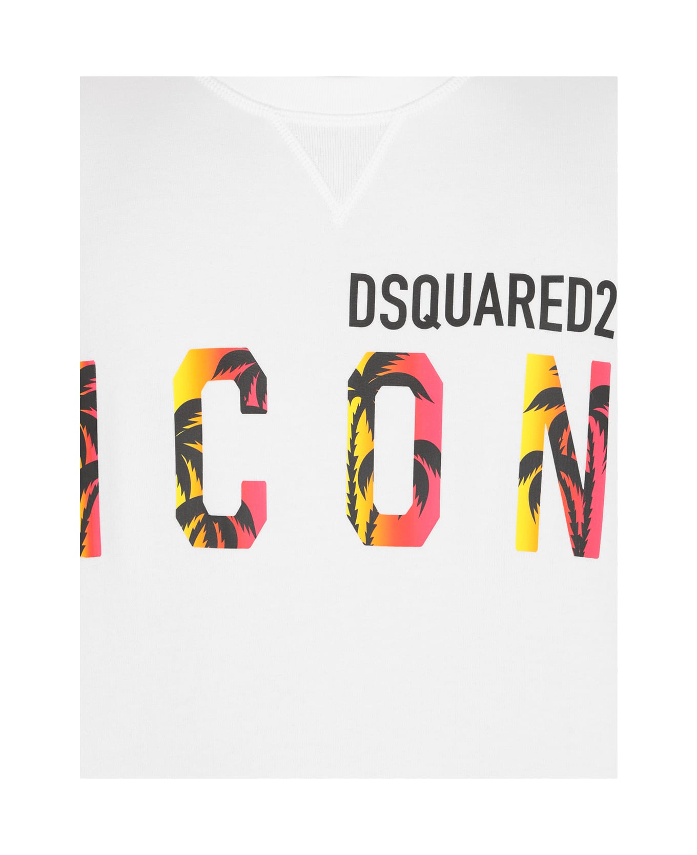 Dsquared2 Icon Sunset Crewneck Sweatshirt - White フリース