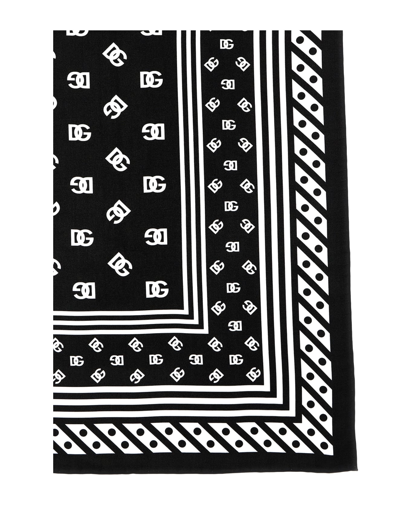 Dolce 
Gabbana Logo Scarf - White/Black