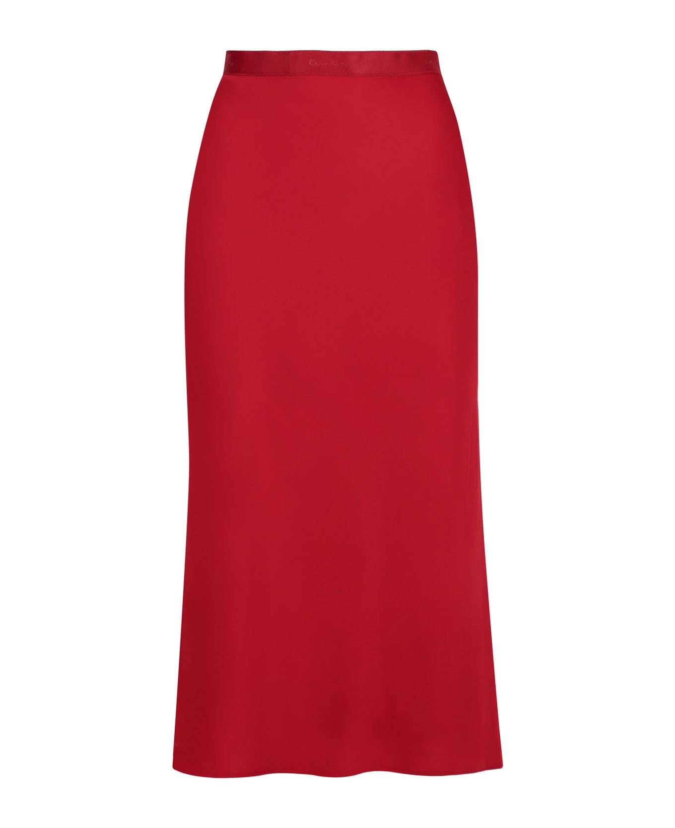 Calvin Klein A-line Midi Skirt - red