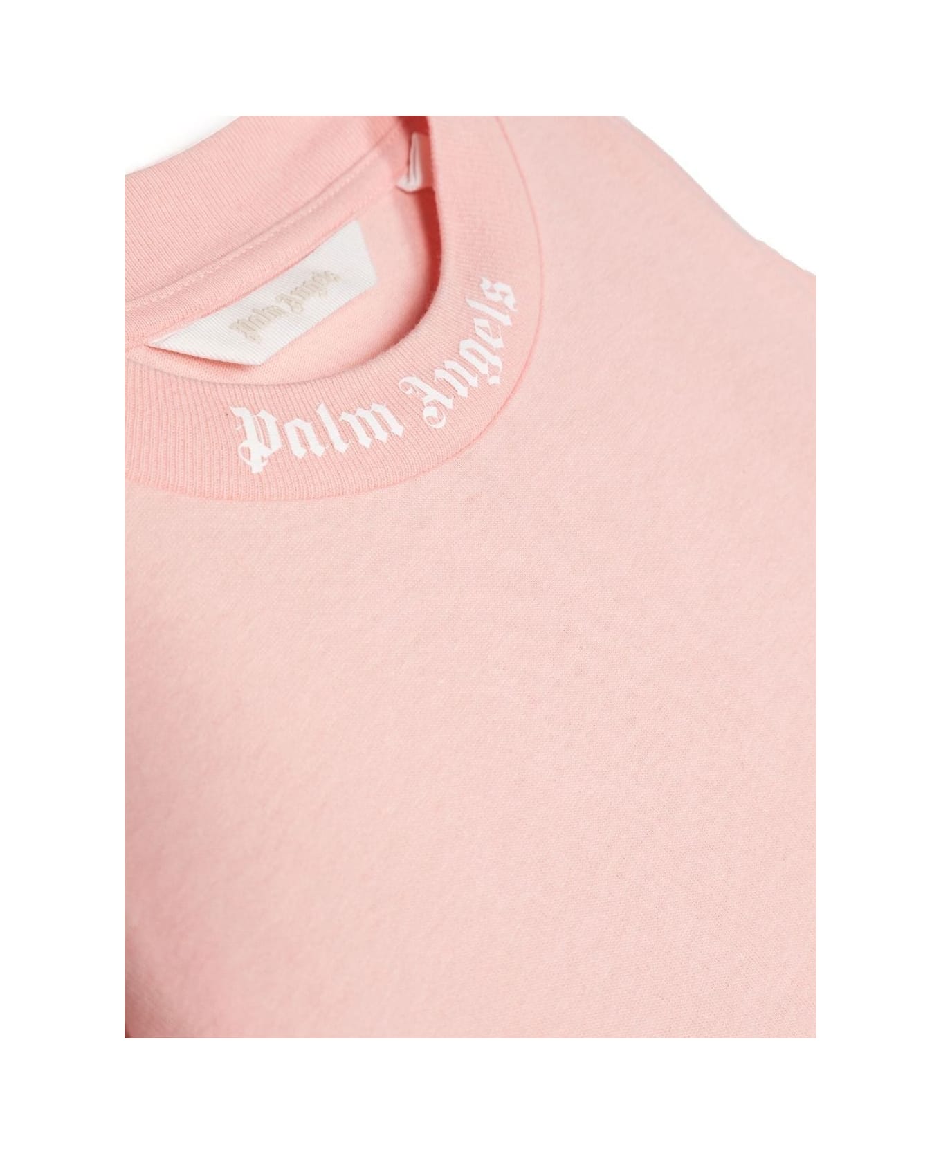 Palm Angels Pink T-shirt With Classic Logo - Pink