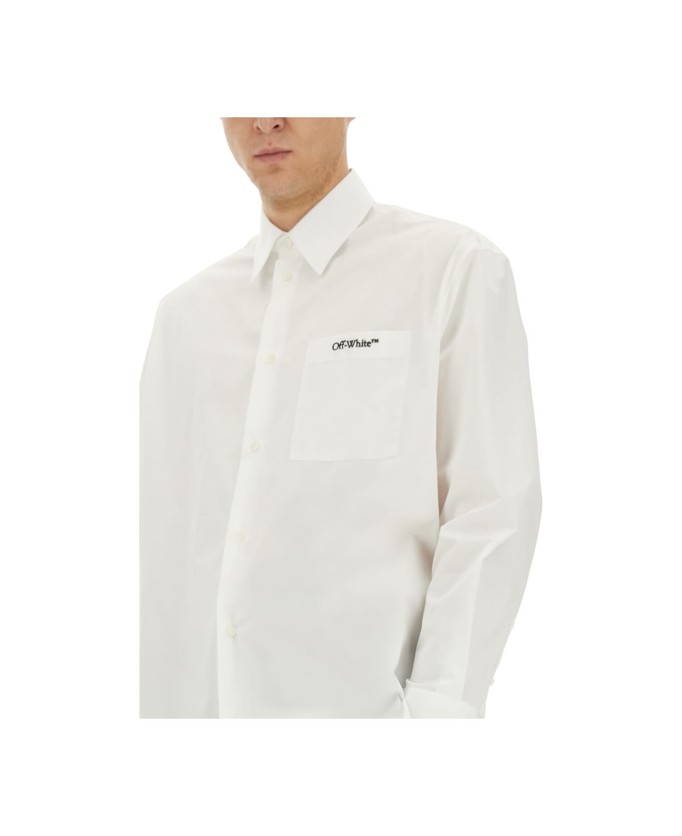 Off-White Shirt With Logo - WHITE