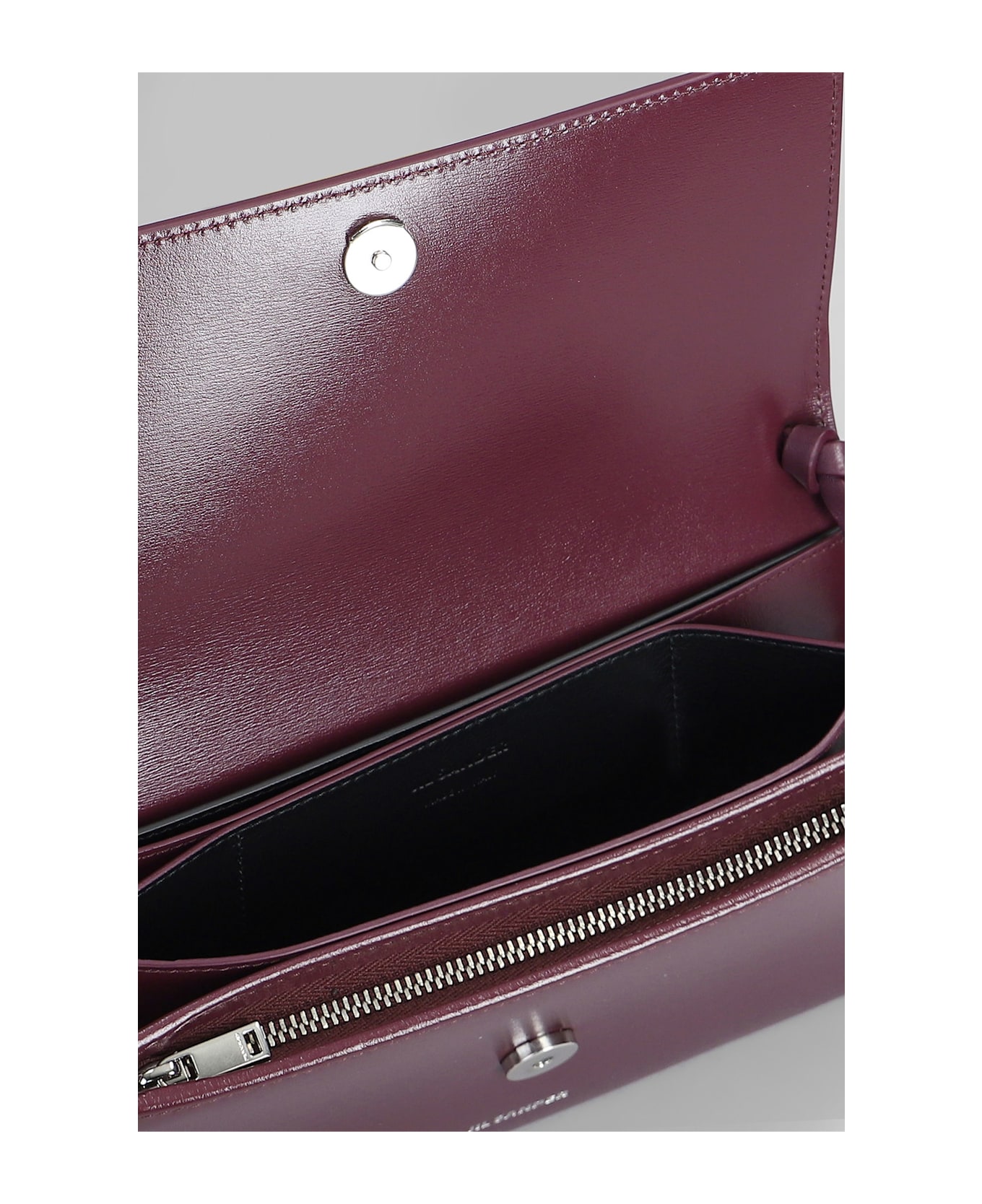 Jil Sander Tassel Shoulder Bag In Viola Leather - Viola