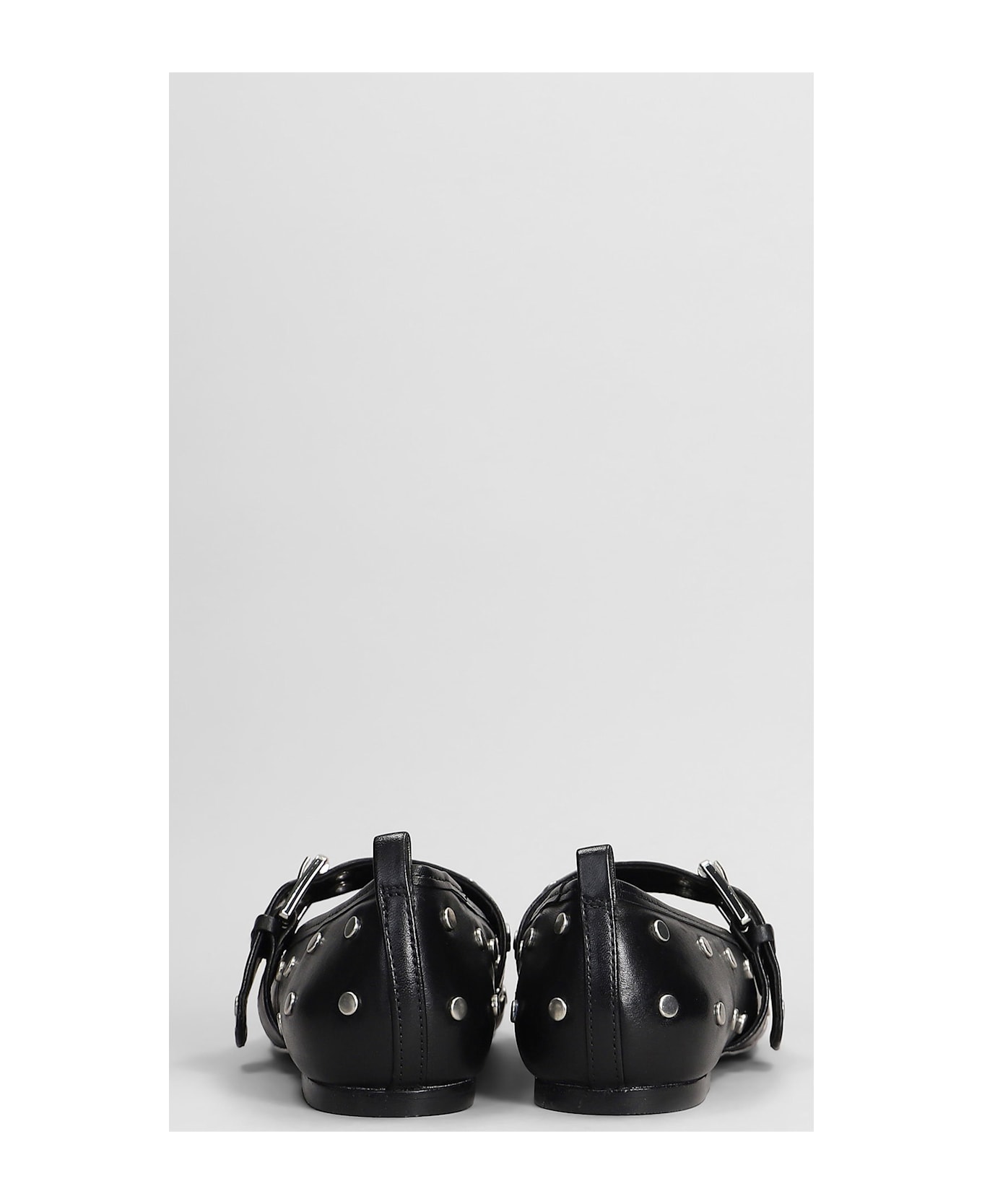 Schutz Ballet Flats In Black Leather - black