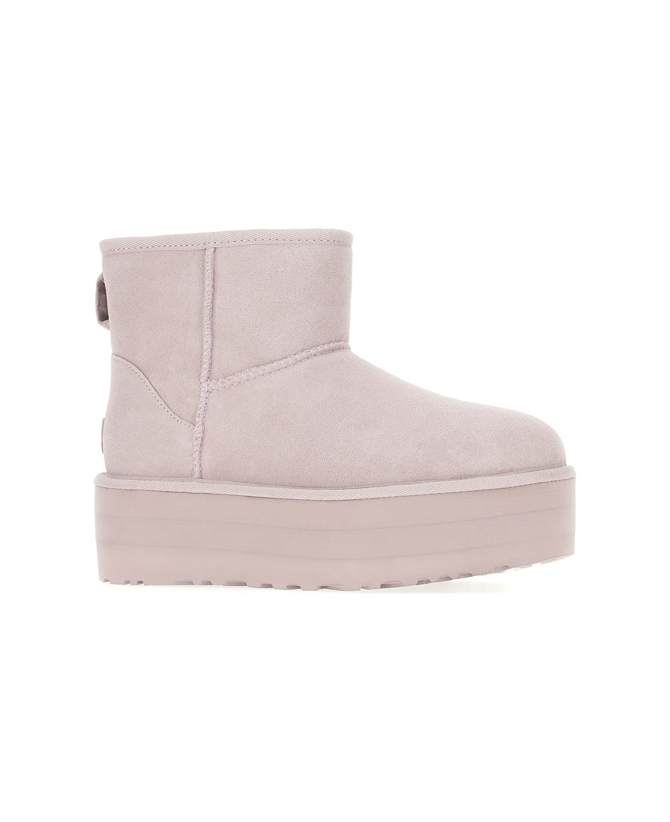UGG Lilac Suede Classic Mini Ankle Boots - PALESMOKE