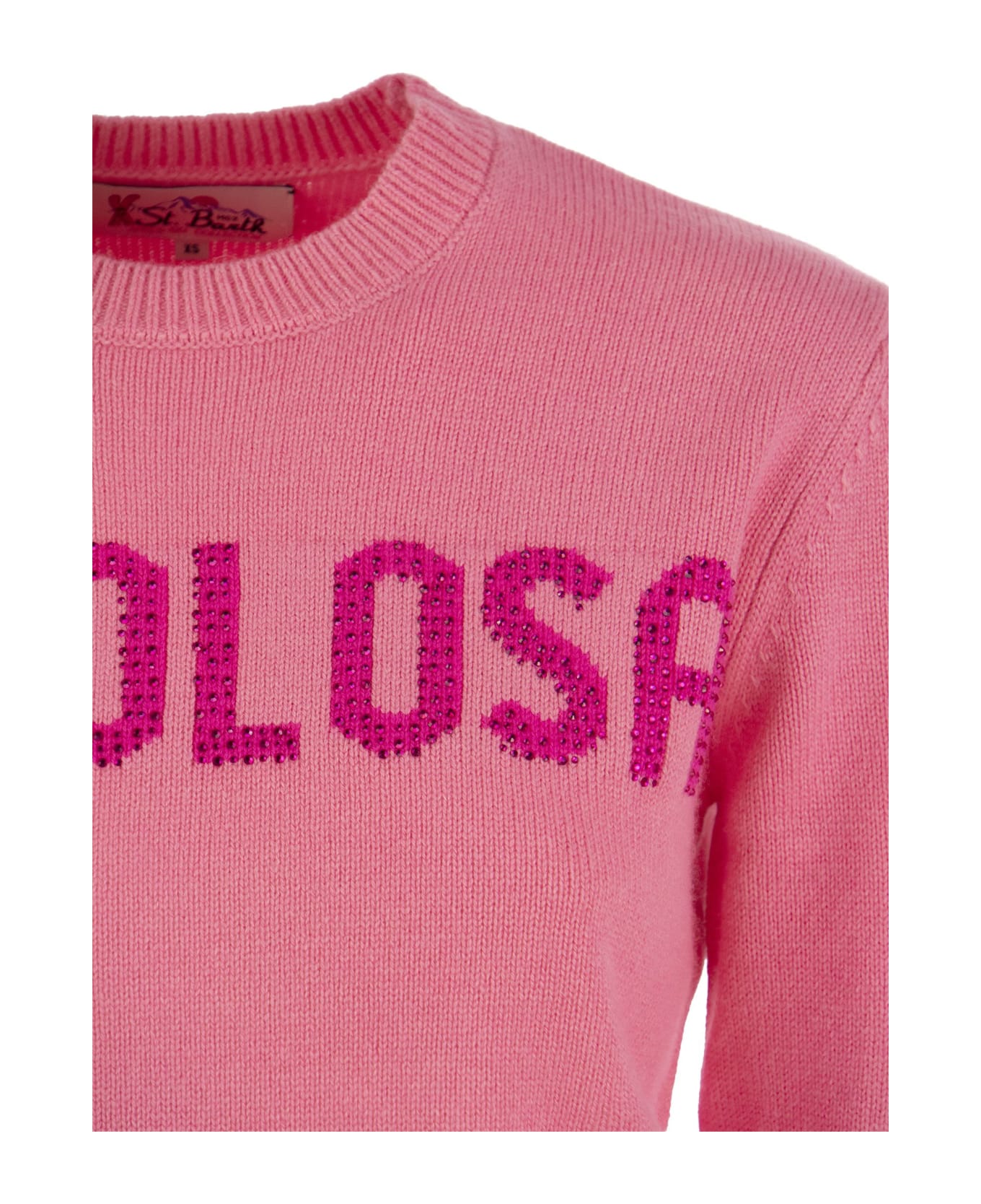 MC2 Saint Barth Wool And Cashmere Blend Jumper With Favolosa Embroidery - Pink ニットウェア