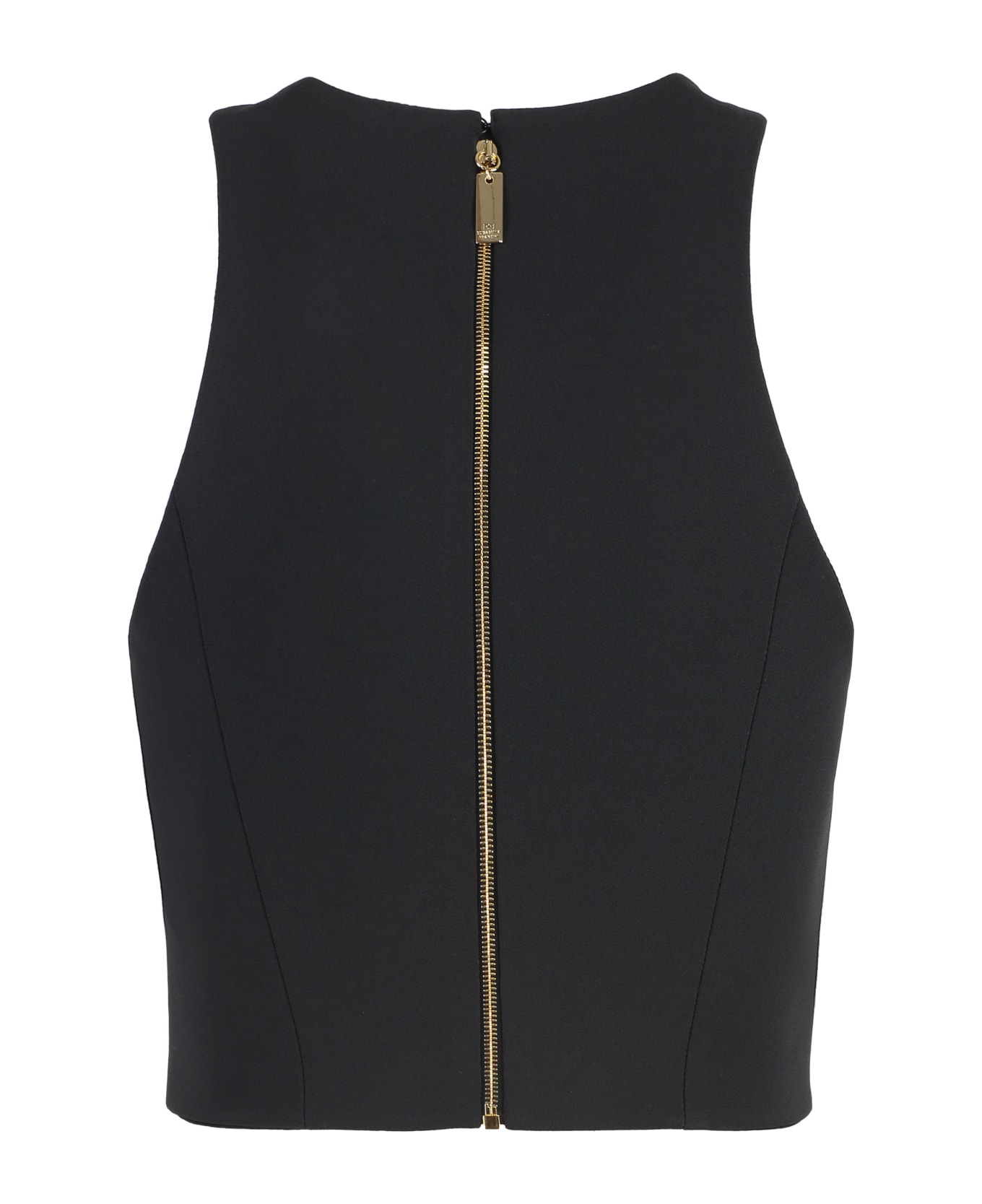 Elisabetta Franchi Off-shoulders Crepe-de-chine Top - black