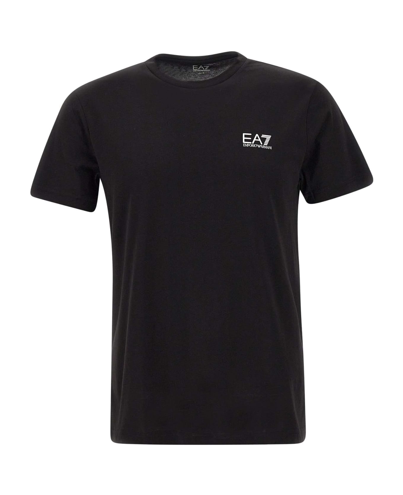 EA7 Cotton T-shirt - BLACK