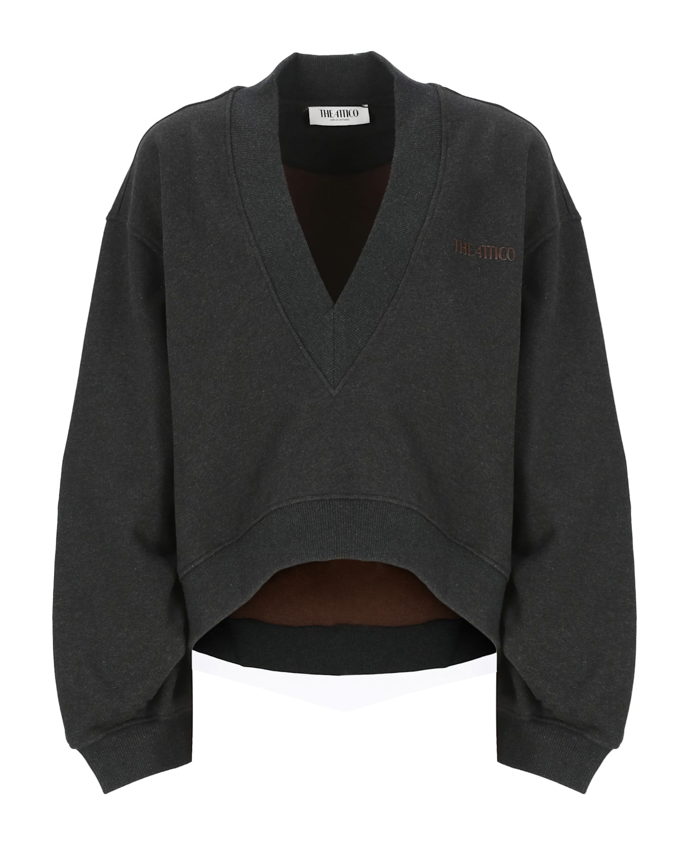 The Attico Sweatshirt With Logo - Black