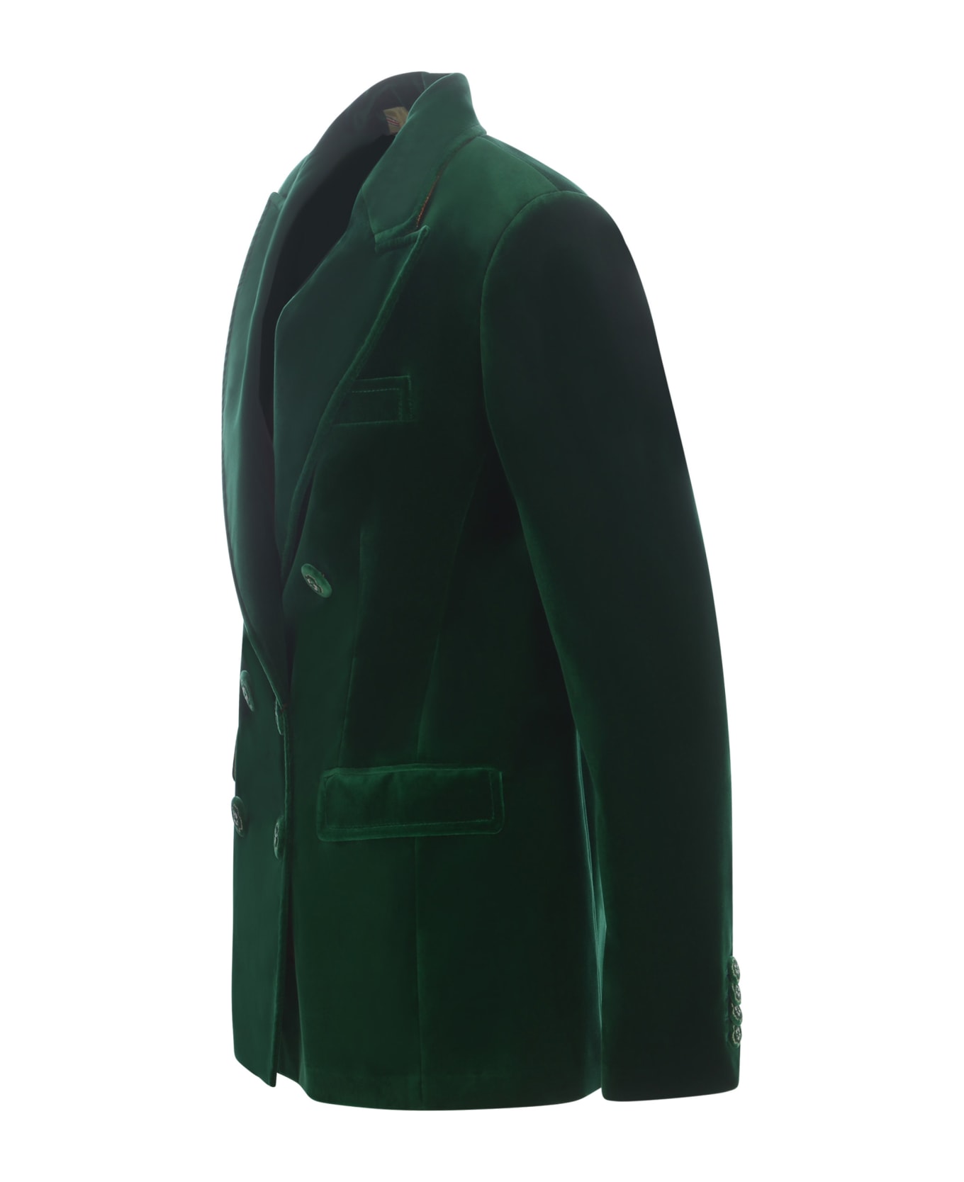 Etro Jacket Etro In Velvet - Verde