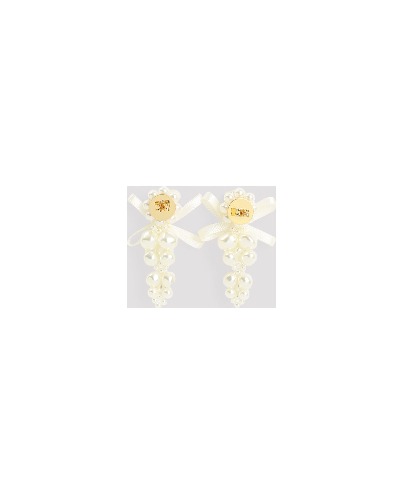 Simone Rocha Petit Bow Detail Cluster Earrings - Pearl