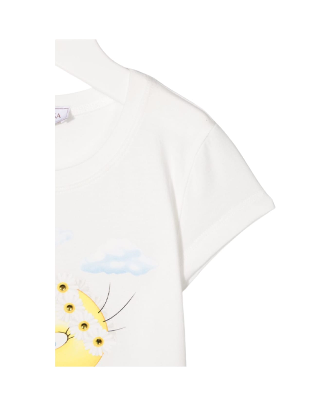 Monnalisa White Cotton T-shirt With Tweety Print - White