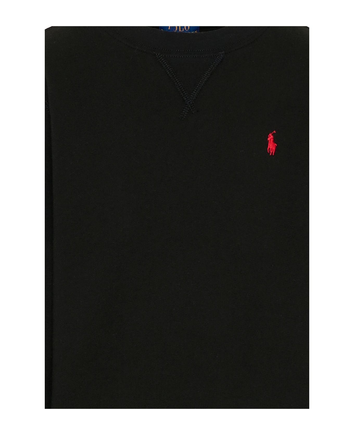 Ralph Lauren Black Sweatshirt For Boy With Pony Logo - Black