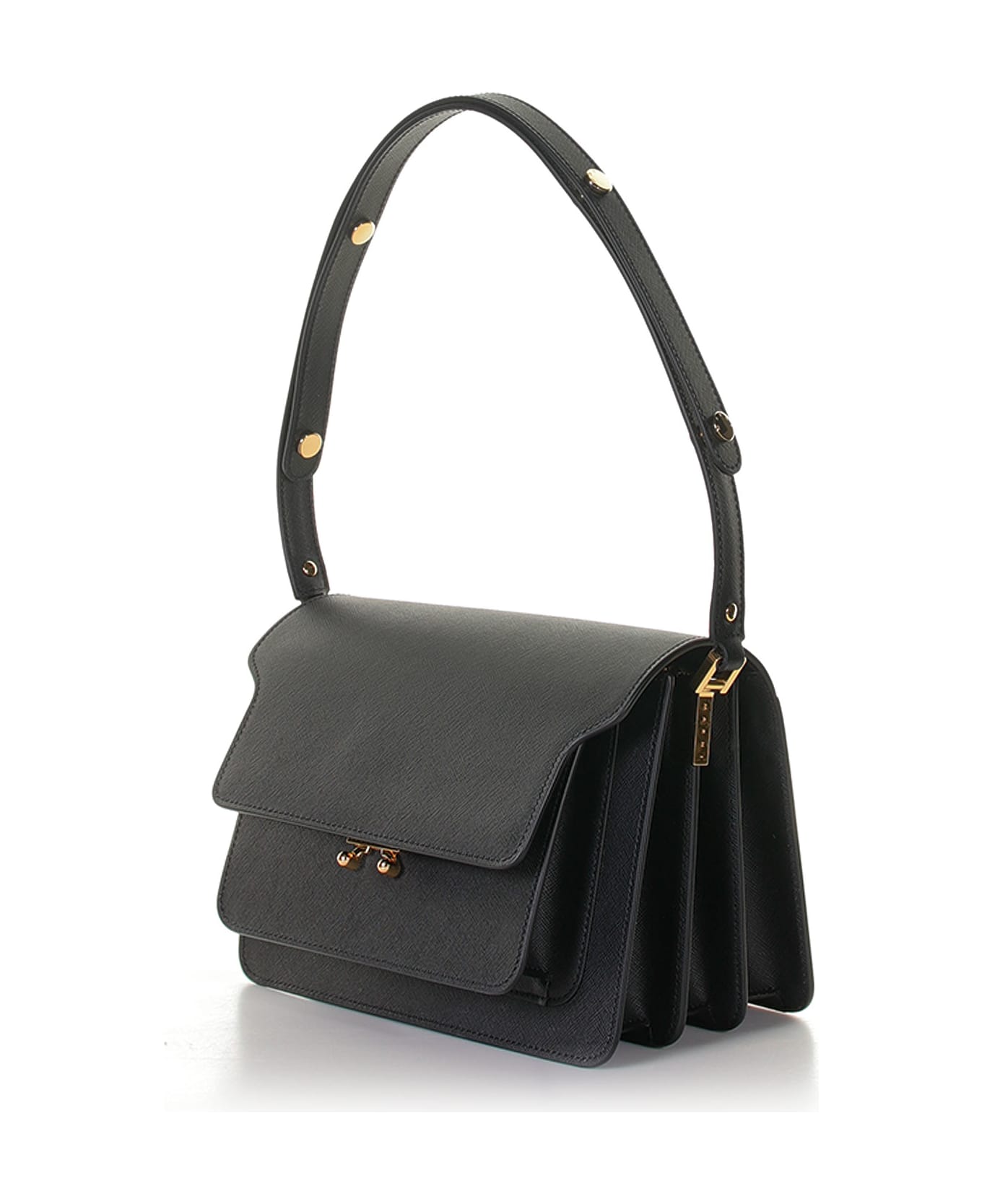 Marni Shoulder Bag Trunk Bag In Calfskin - BLACK