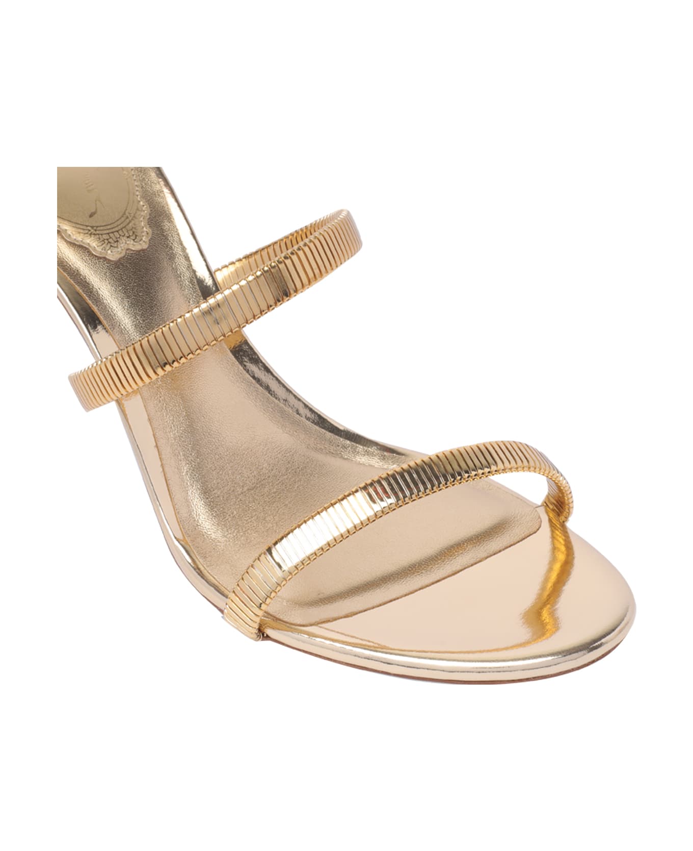 René Caovilla Cleo Pump Sandals - Golden サンダル