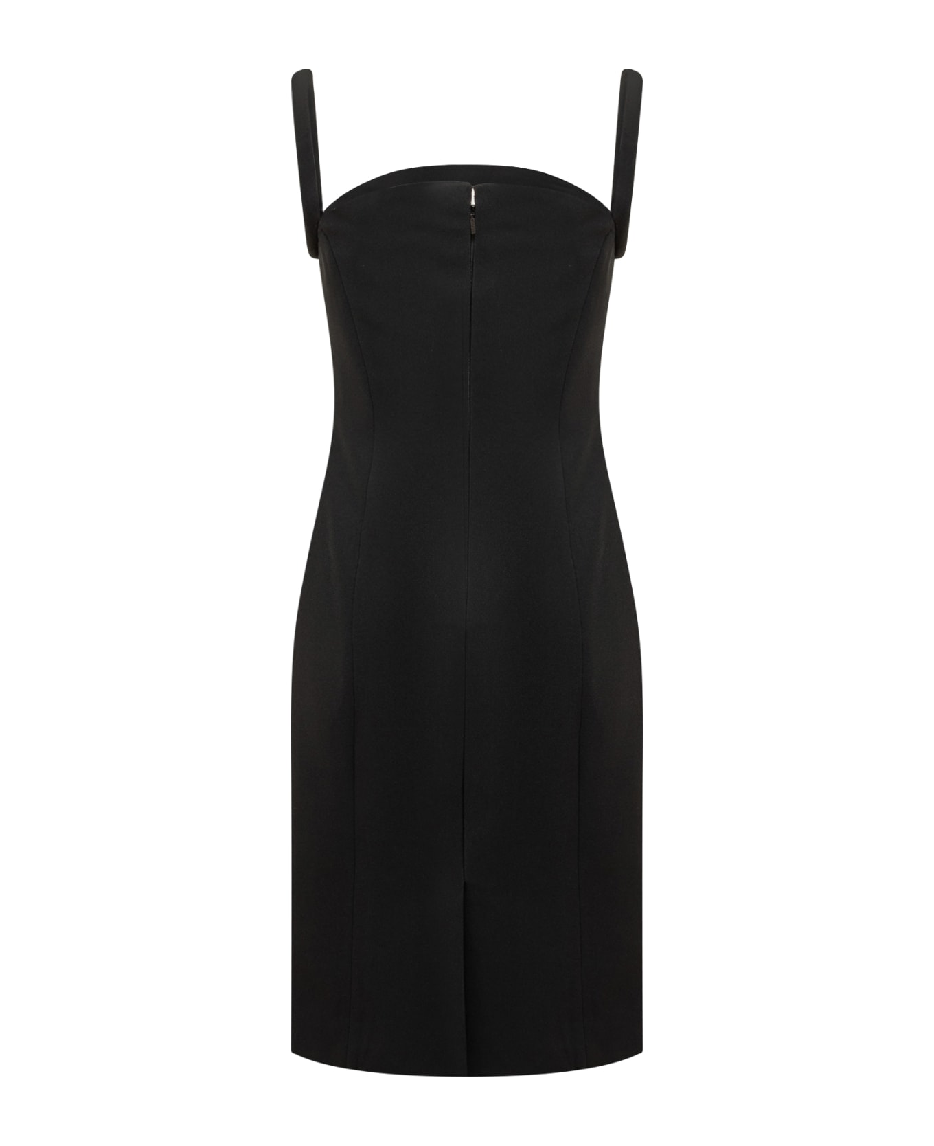 Versace Satin Envers Dress - Black ワンピース＆ドレス