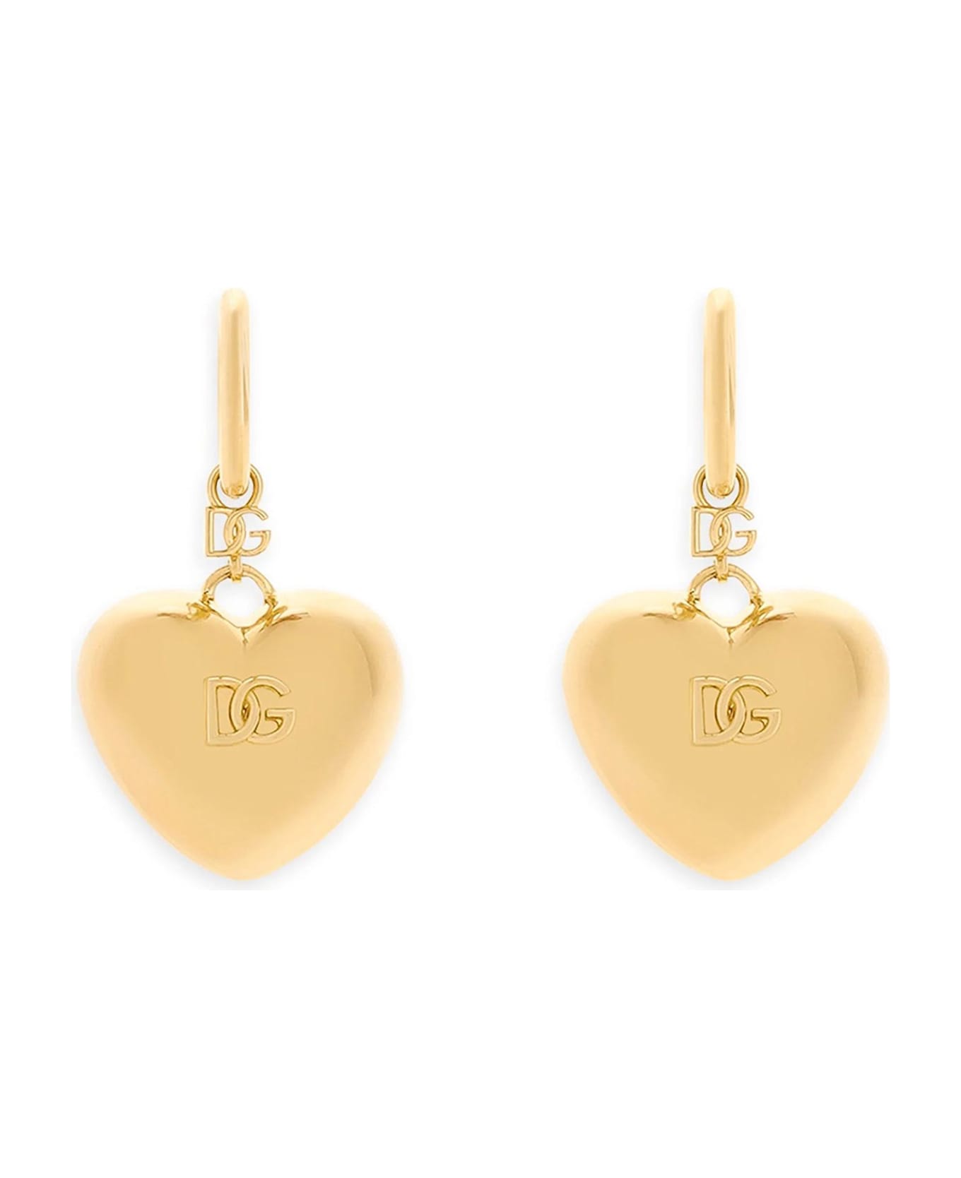 Dolce & Gabbana Heart Pendant Earrings - Gold