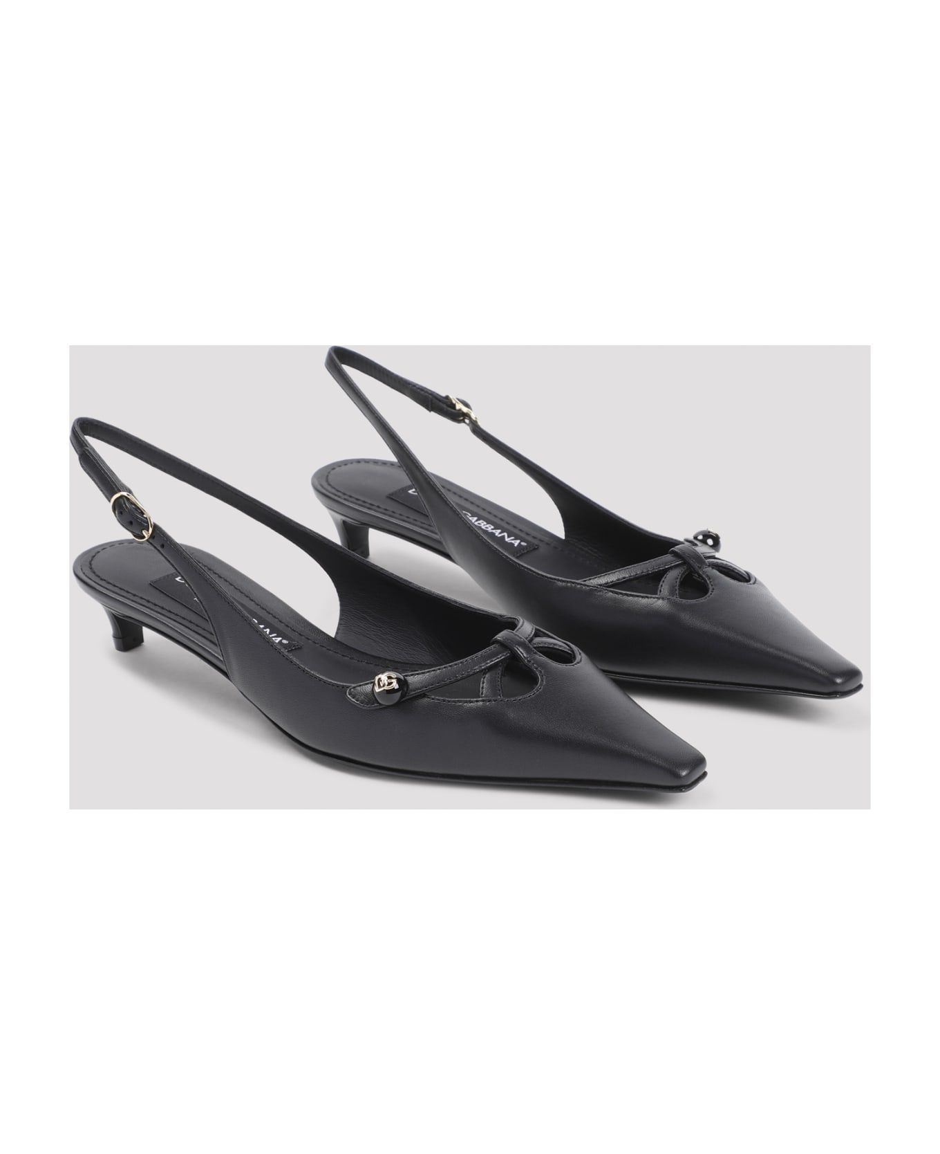 Dolce & Gabbana Lamb Leather Pumps - Nero