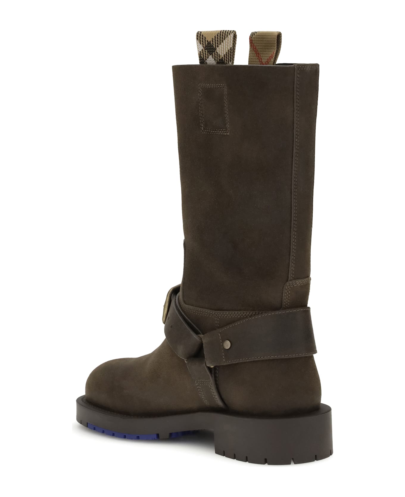 Burberry Suede Saddle Ankle Boots