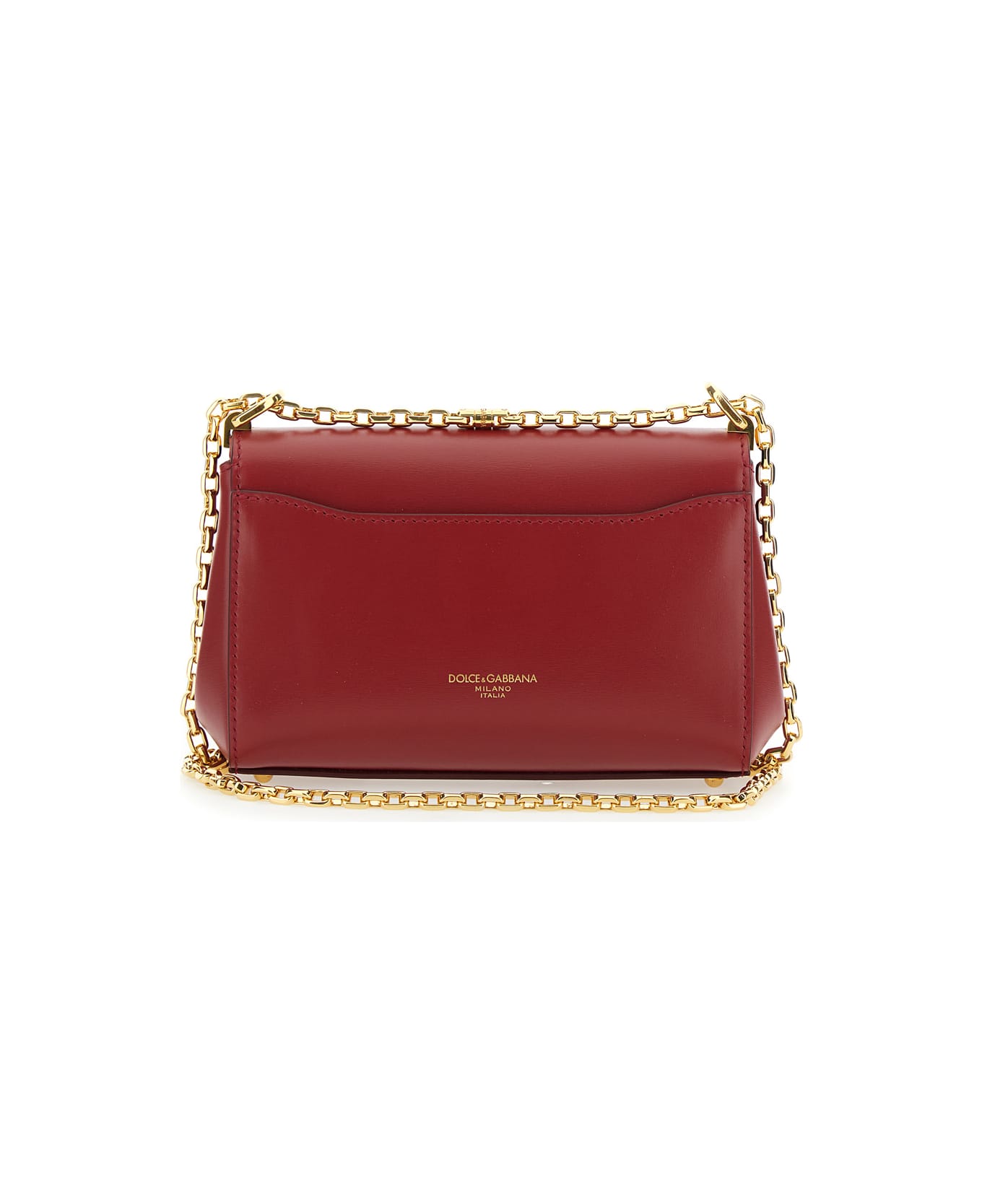 Dolce & Gabbana 'marlene' Red Shoulder Bag With Twist Lock In Leather Woman - Red