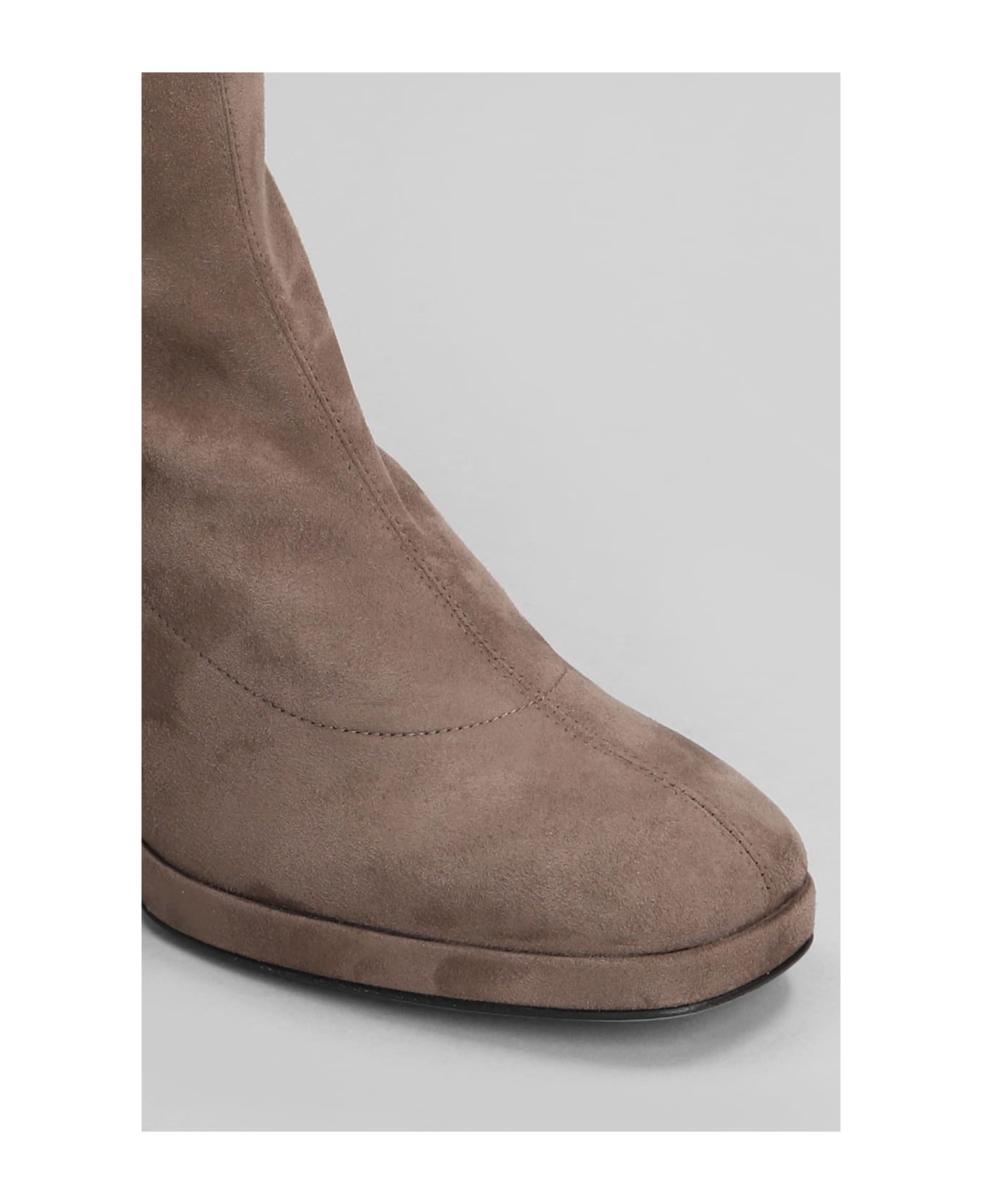 Fabio Rusconi High Heels Ankle Boots In Taupe Suede - taupe