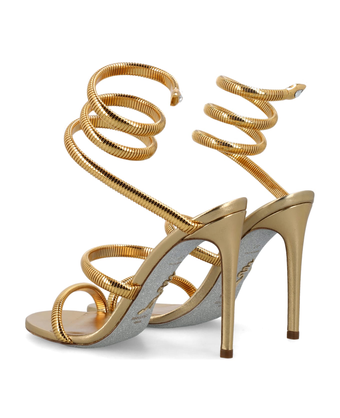 René Caovilla Juniper Gold Metal Snake Sandal | italist, ALWAYS LIKE A SALE