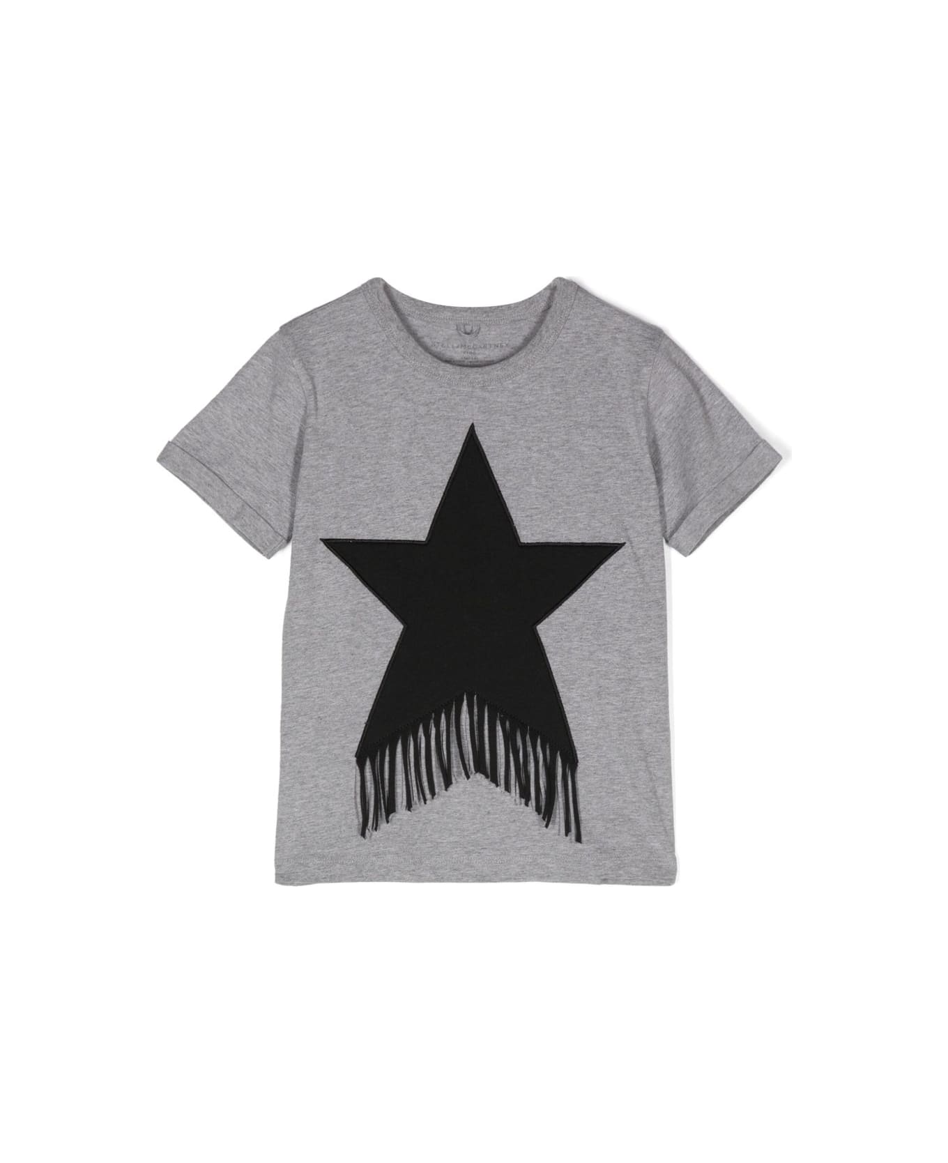 Stella McCartney Kids Fringed Star T-shirt - Grey