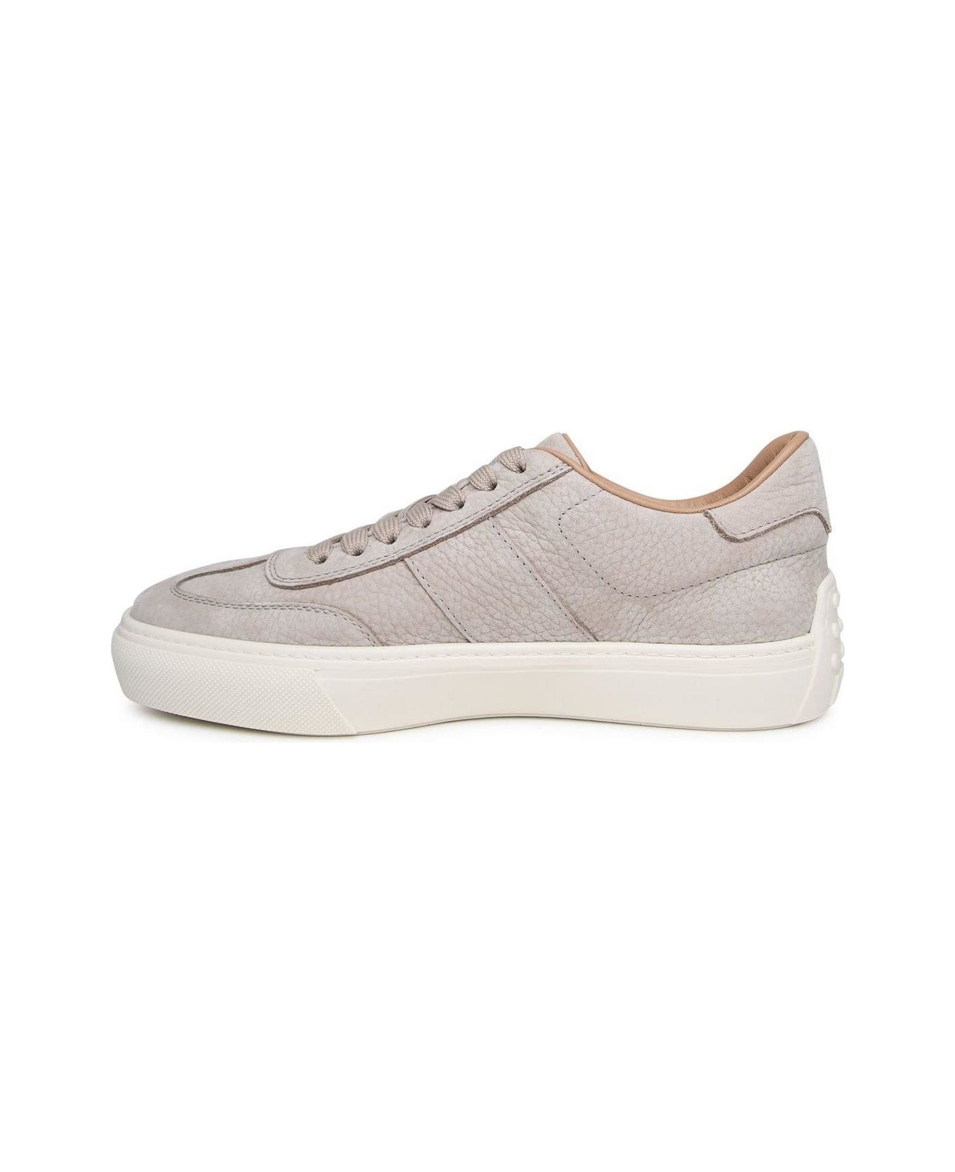 Tod's Round Toe Lace-up Sneakers - Tortora