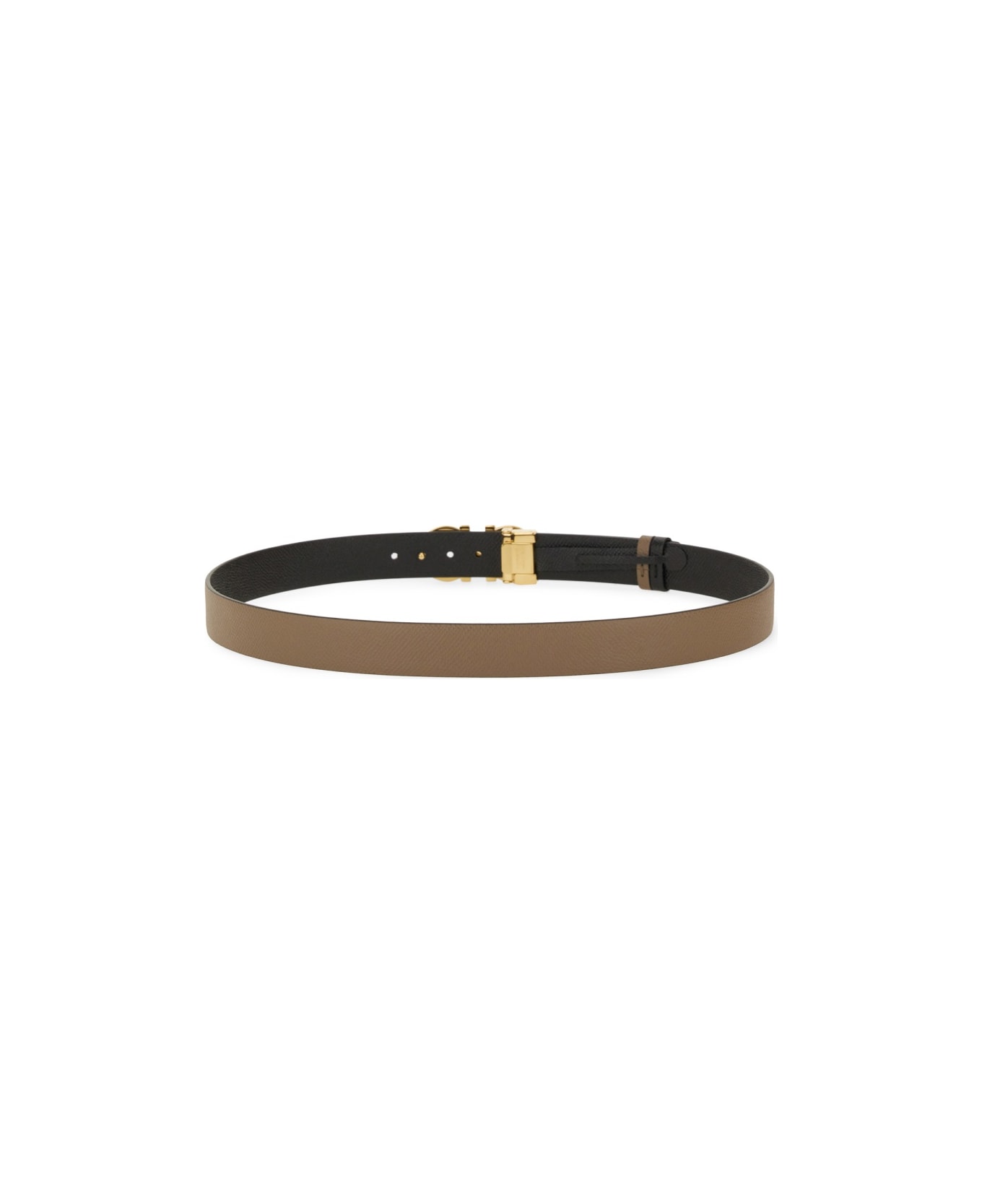 Ferragamo Reversible "hooks" Belt - BROWN