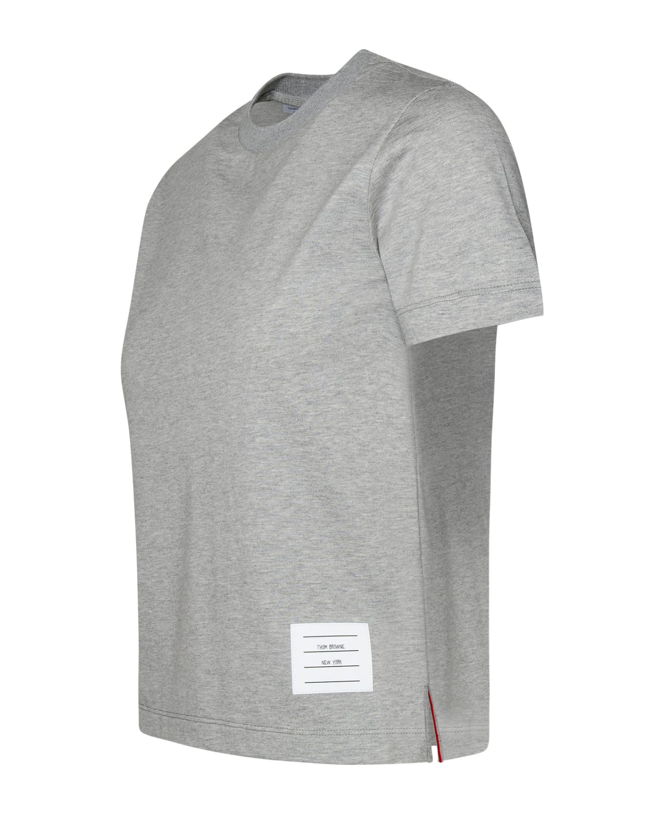 Thom Browne 'relaxed' Grey Cotton T-shirt - LIGHT GREY