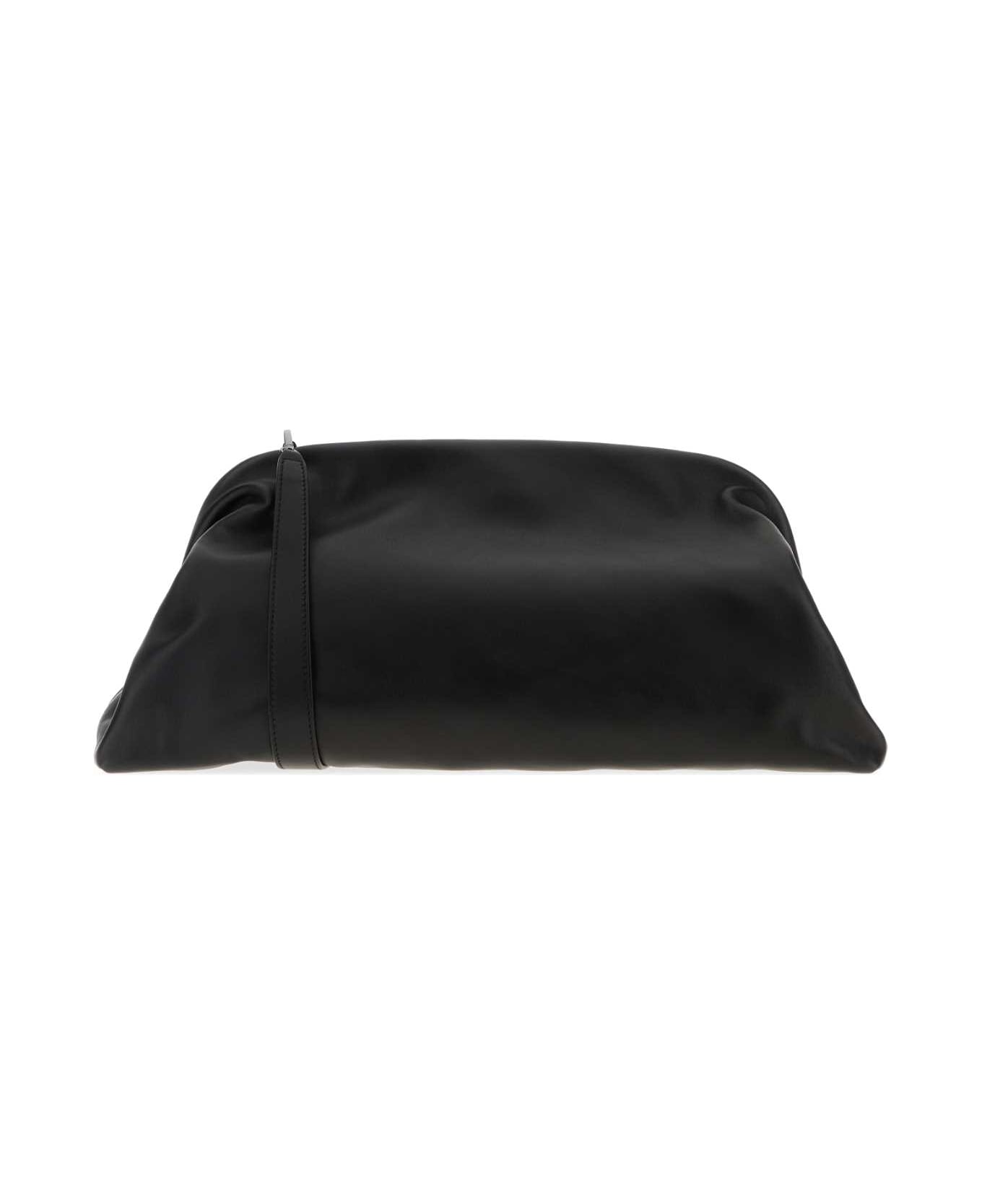 Alberta Ferretti Black Nappa Leather Clutch - NERO