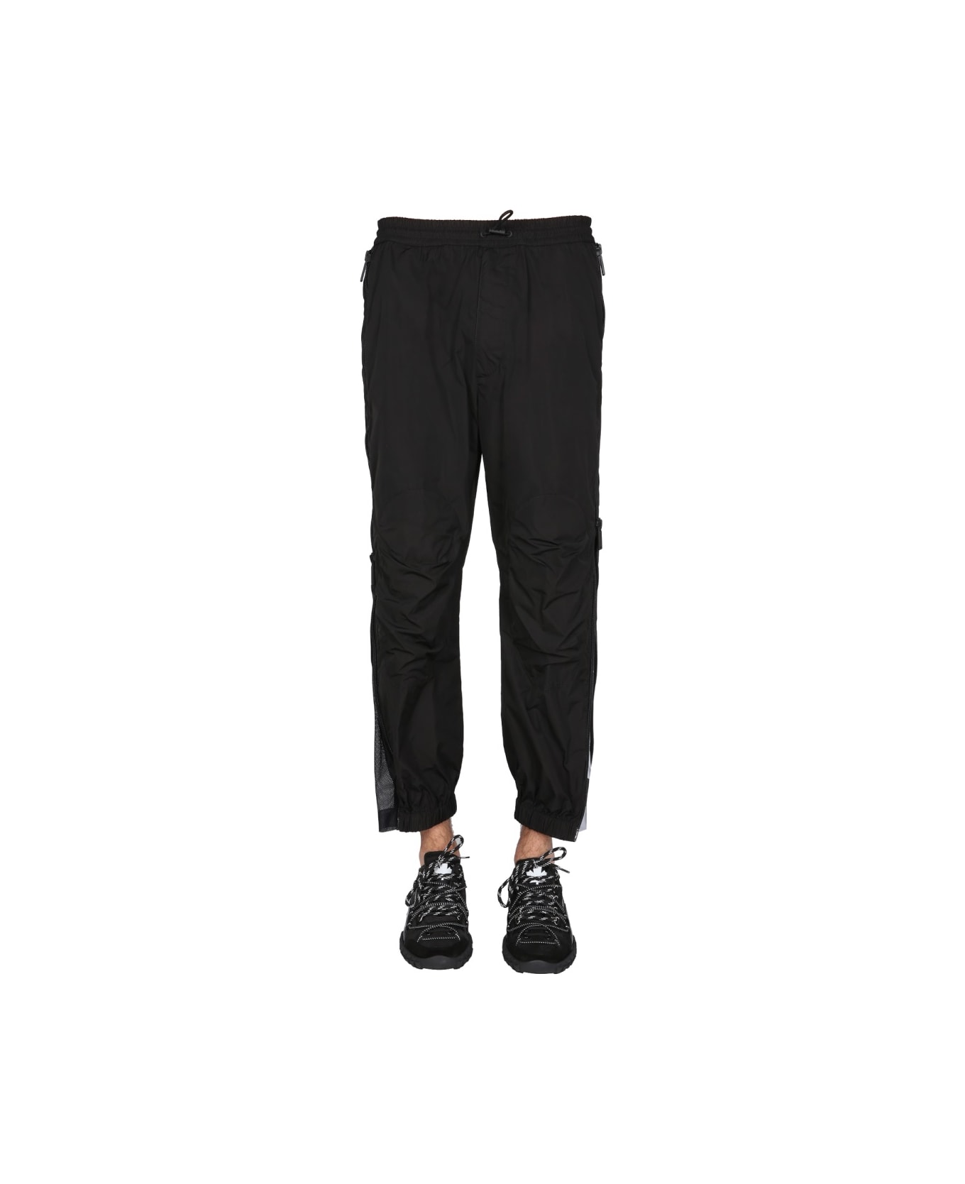 Dsquared2 Trousers With Logo Print - BLACK
