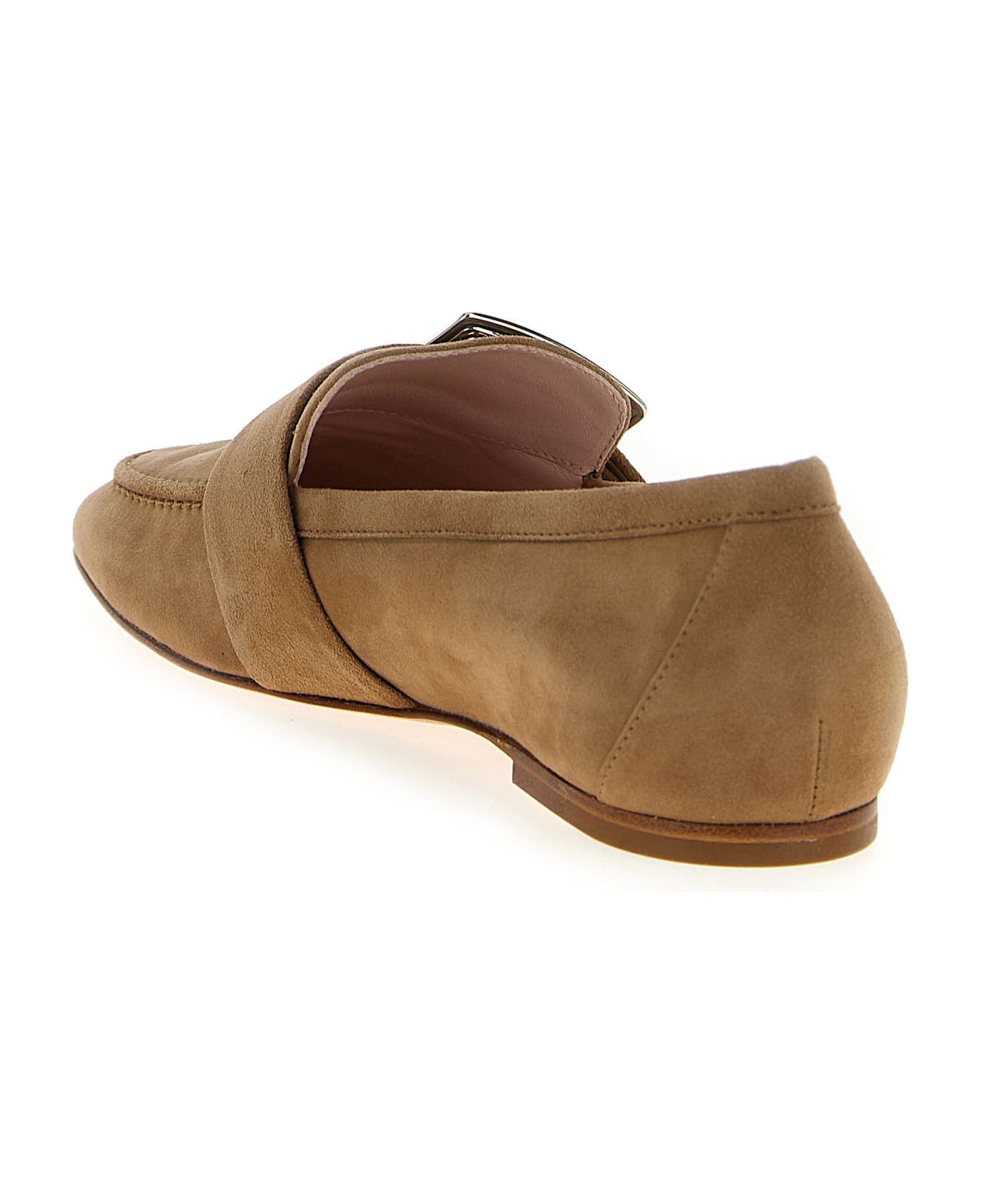 Roger Vivier Suede Loafers - Beige