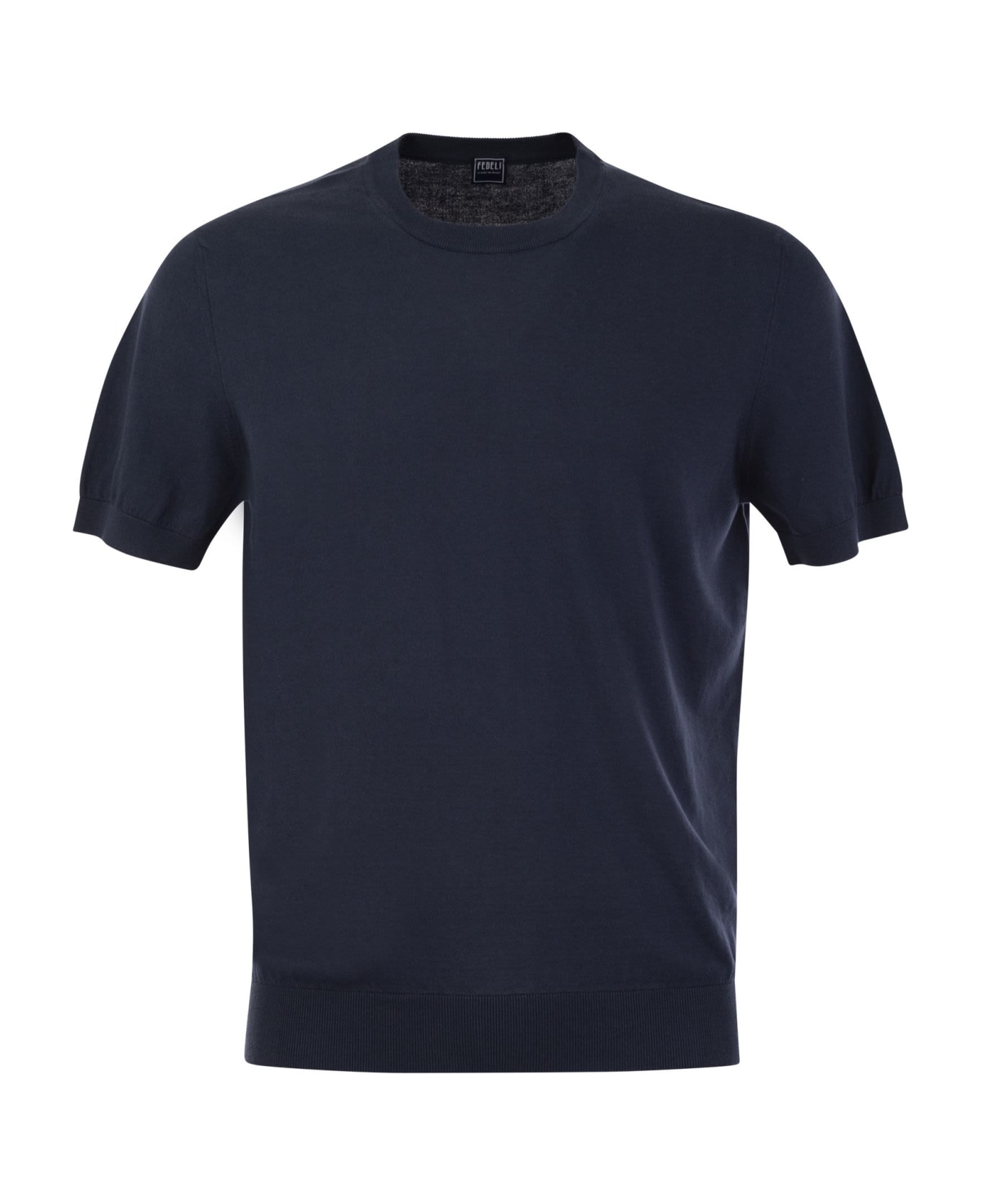 Fedeli Cotton T-shirt T-Shirt - BLU シャツ