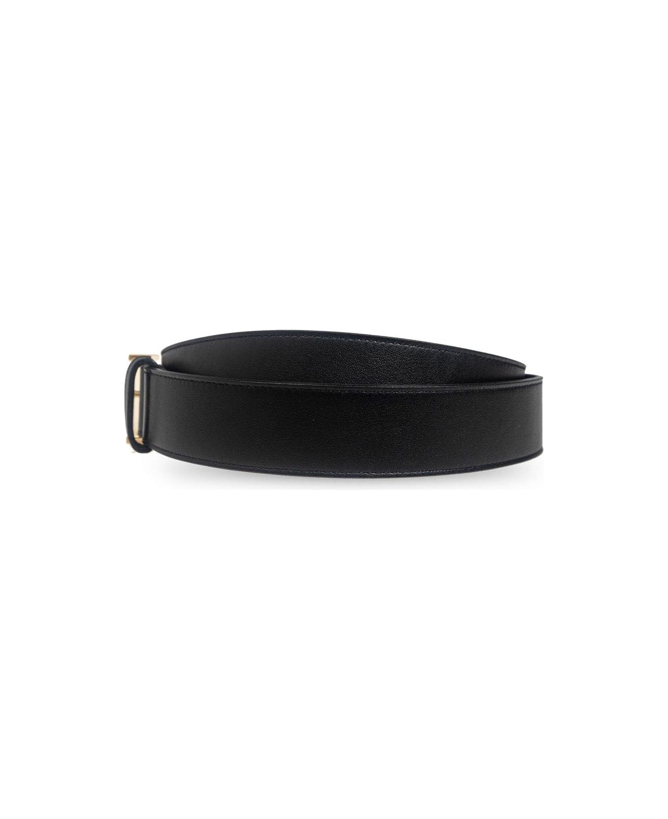 Saint Laurent Gio Logo Plaque Belt - Nero