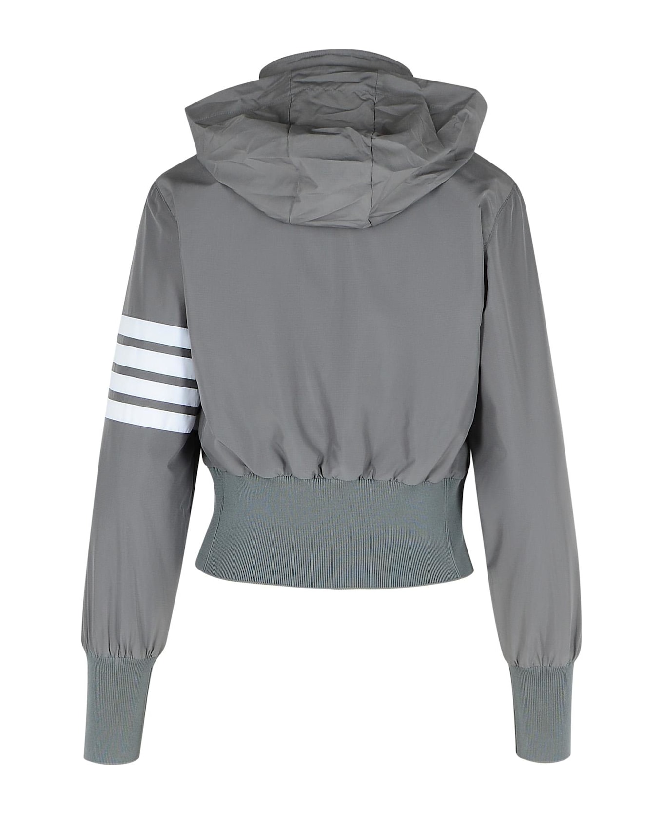 Thom Browne Grey Polyester Jacket - MED GREY