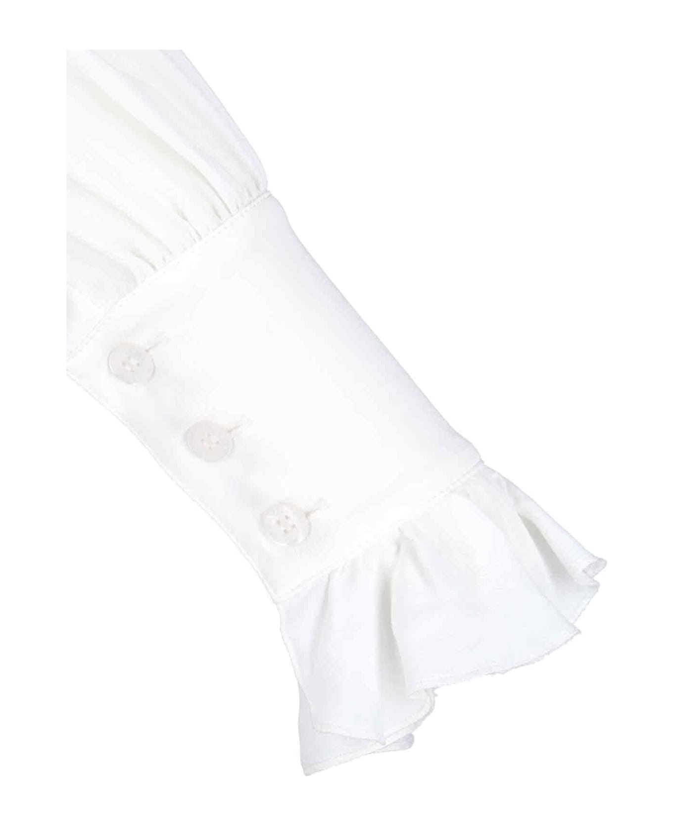The Seafarer Shirt With Ruffles - White