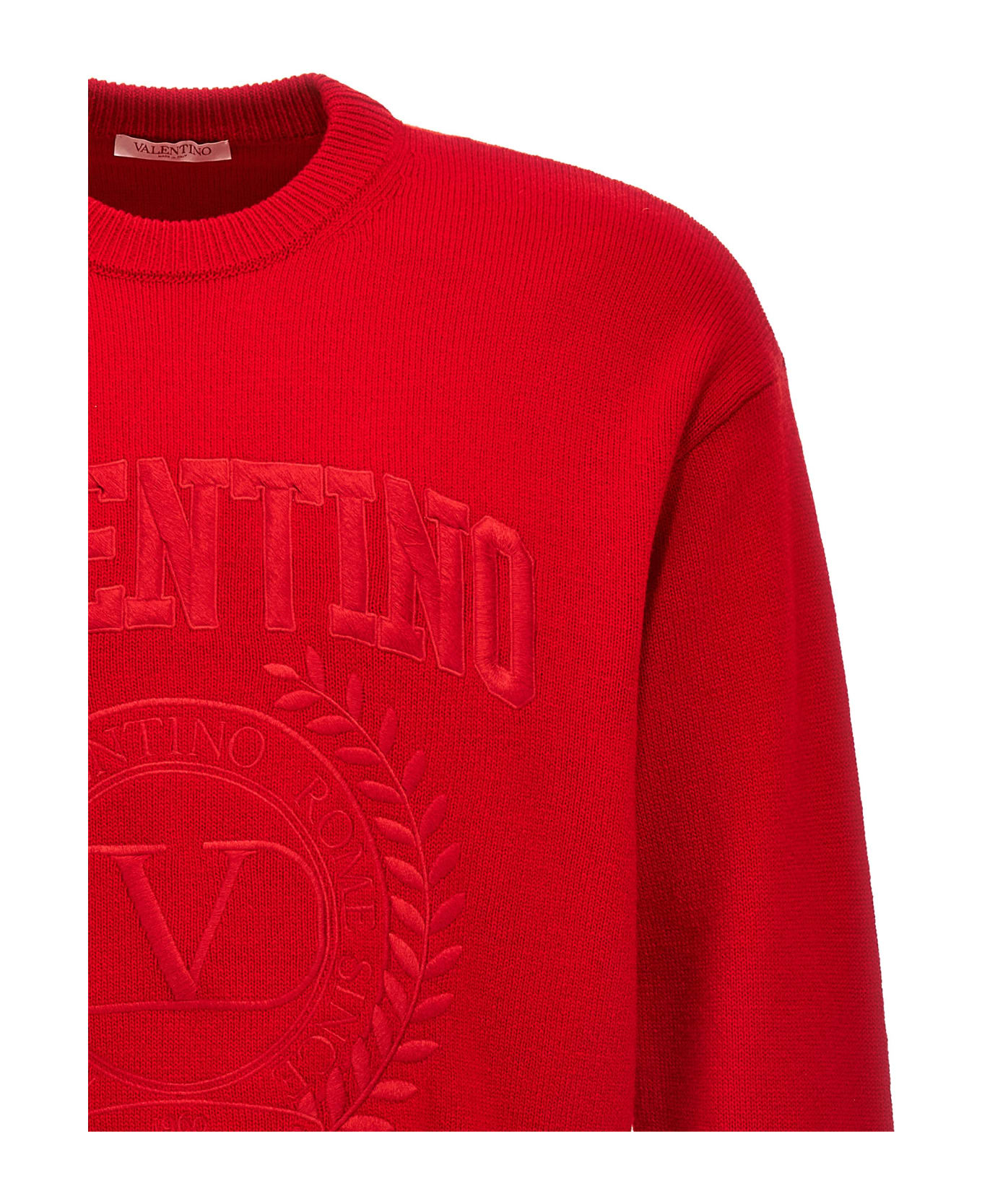 Valentino Garavani Valentino Logo Embroidery Sweater - Red