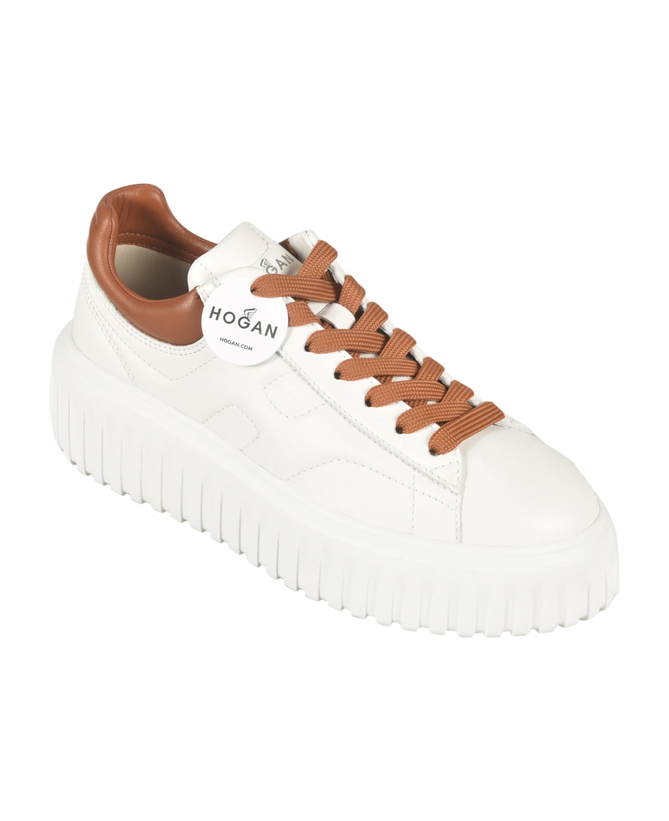 Hogan H-stripes Sneakers - White/Cuoio