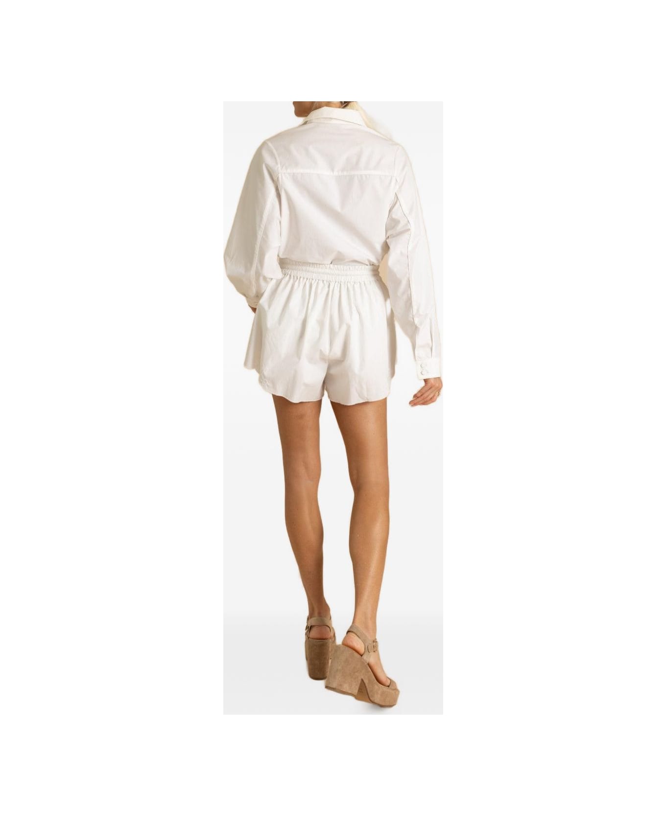 Zimmermann Daylight Cotton Shorts - Ivory