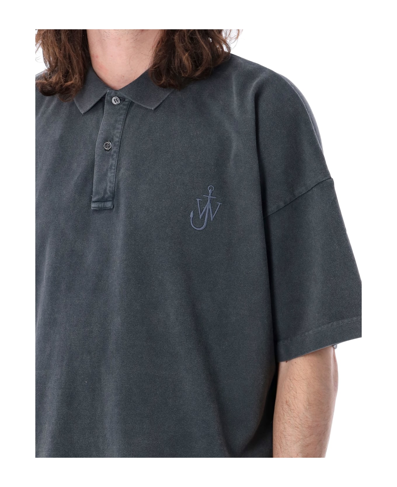 J.W. Anderson Logo Polo Shirt - CHARCOAL ポロシャツ