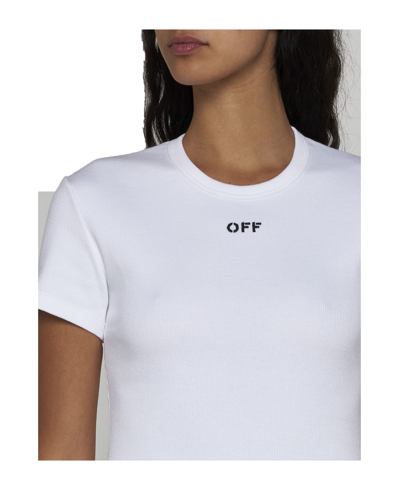 Off-White White T-shirt With Logo - White BLACK