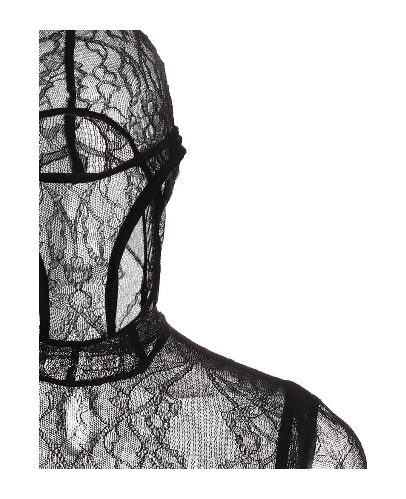 Dion Lee Cut-out Detail Lace Bodysuit - Black  