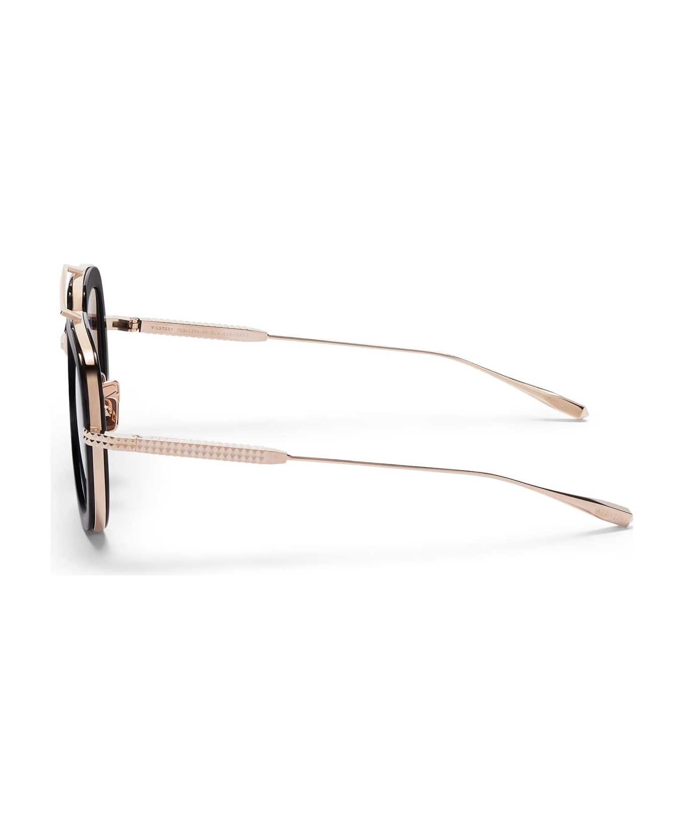 Valentino Eyewear V-lstory - Black / White Gold Sunglasses - white gold サングラス