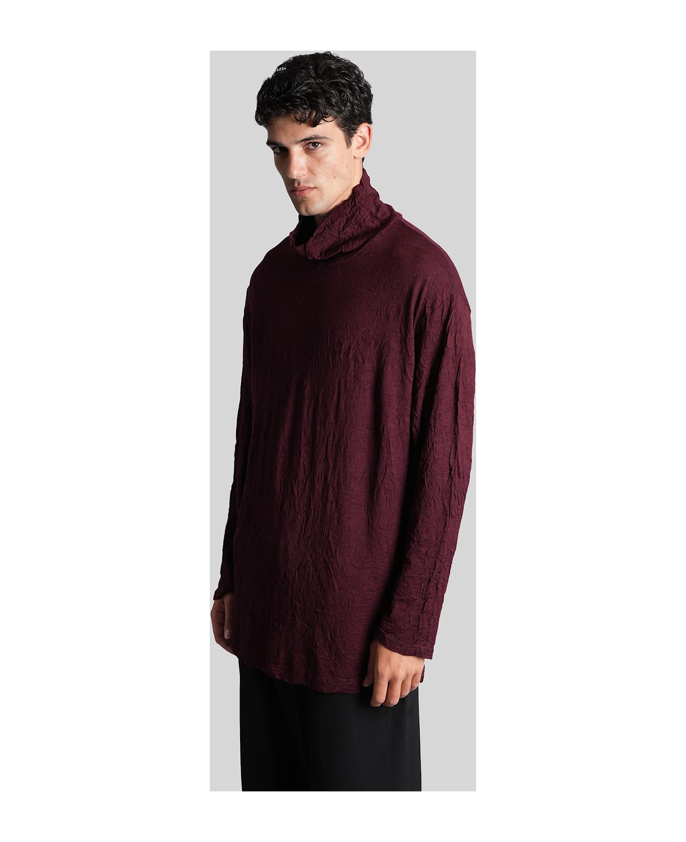 Yohji Yamamoto Knitwear In Bordeaux Wool - bordeaux