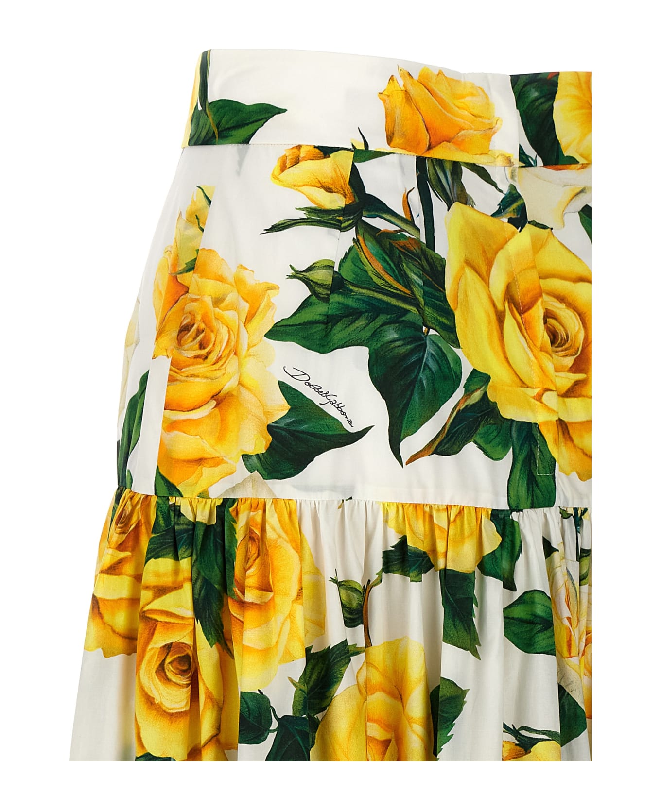 Dolce & Gabbana 'rose Gialle' Skirt - Multicolor