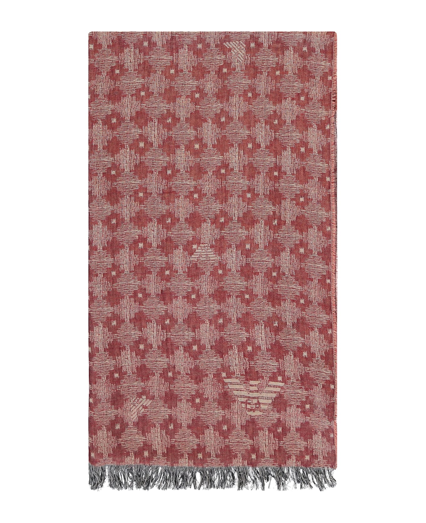 Emporio Armani Cotton Scarf - red