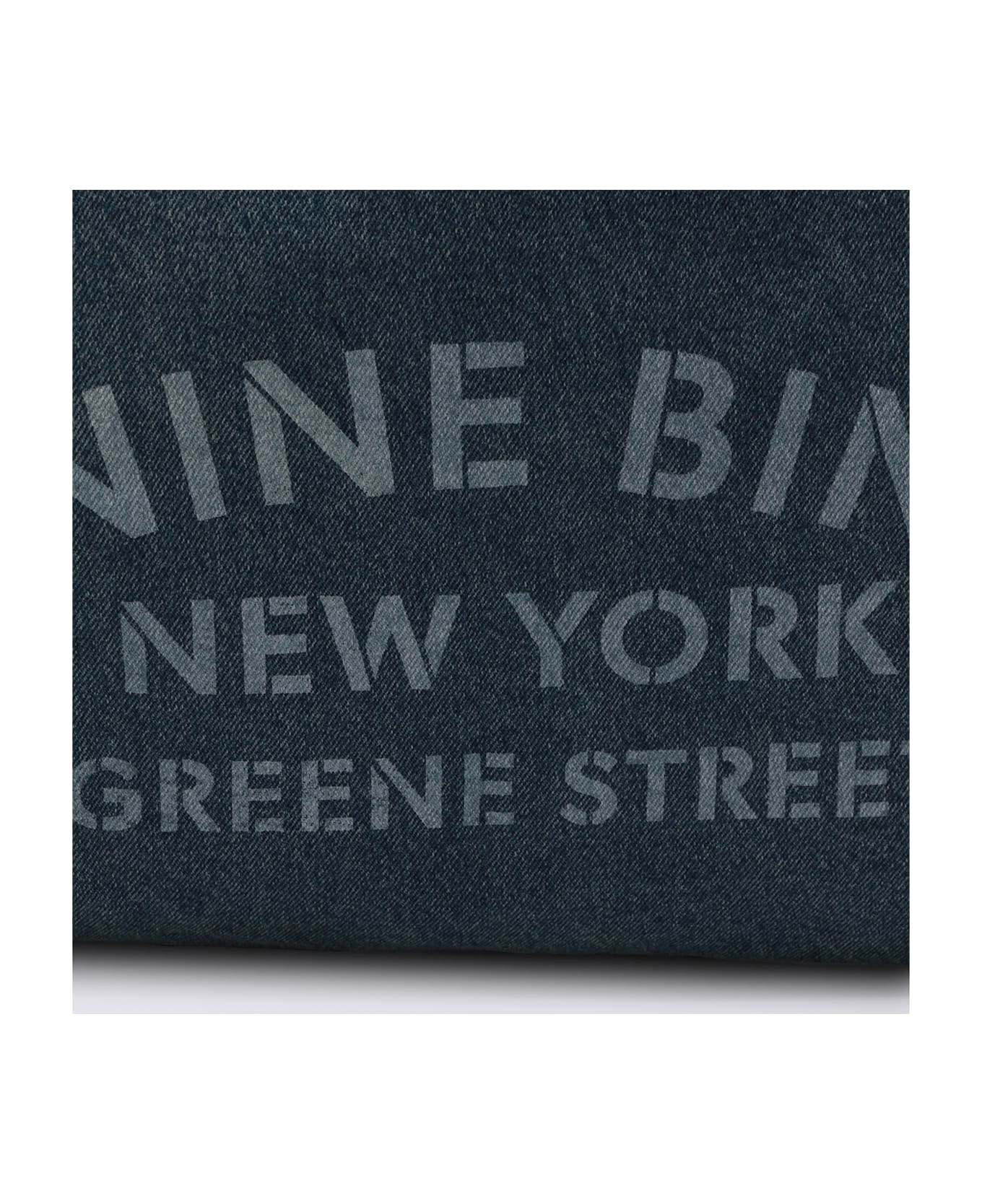 Anine Bing Blue Cotton Leo Canvas Tote - Blue