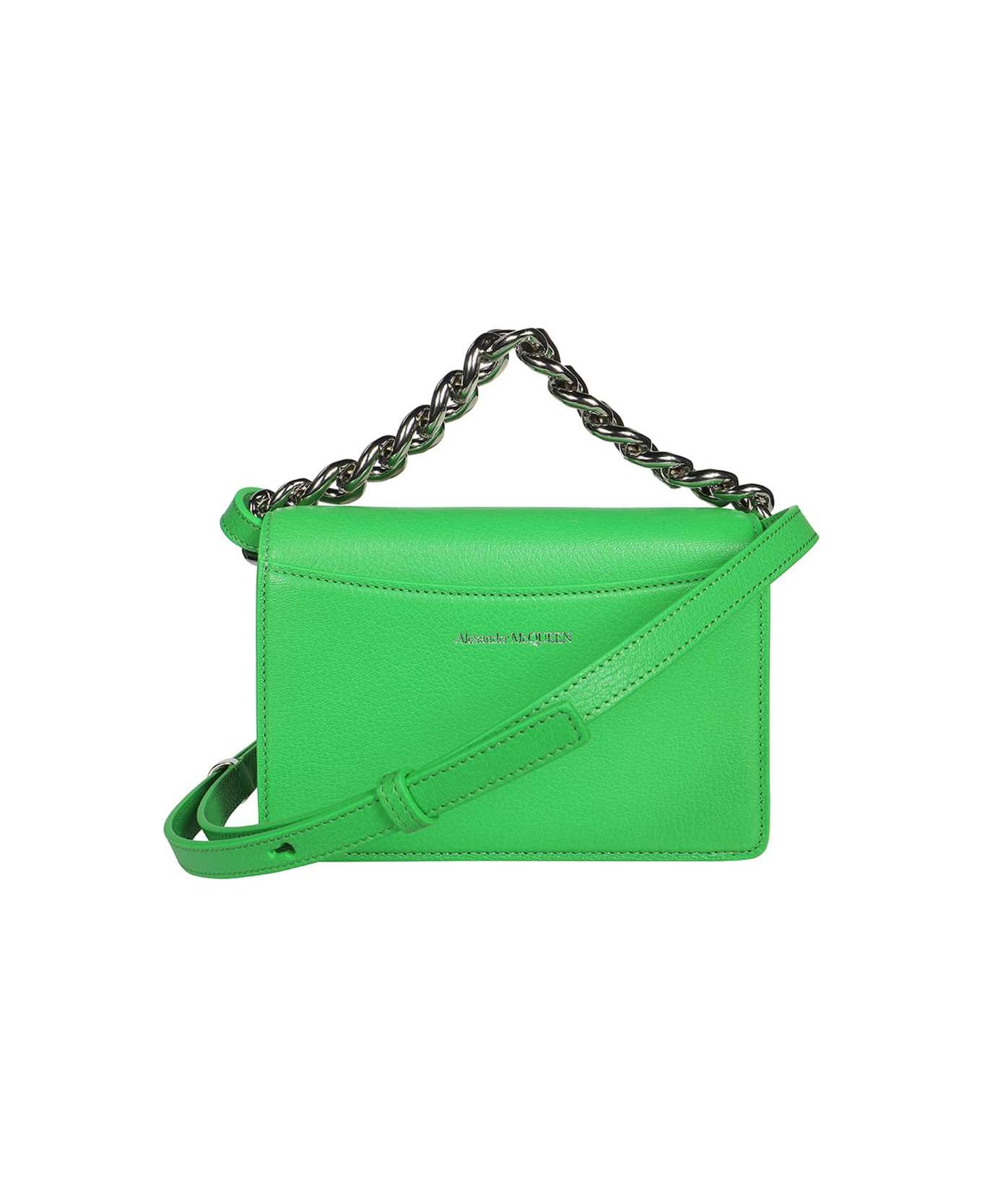 Alexander McQueen The Four Ring Mini Leather Mini-bag - green