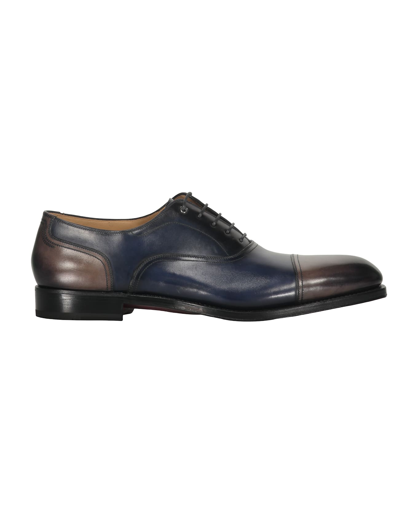 Ferragamo Leather Lace-up Shoes - blue